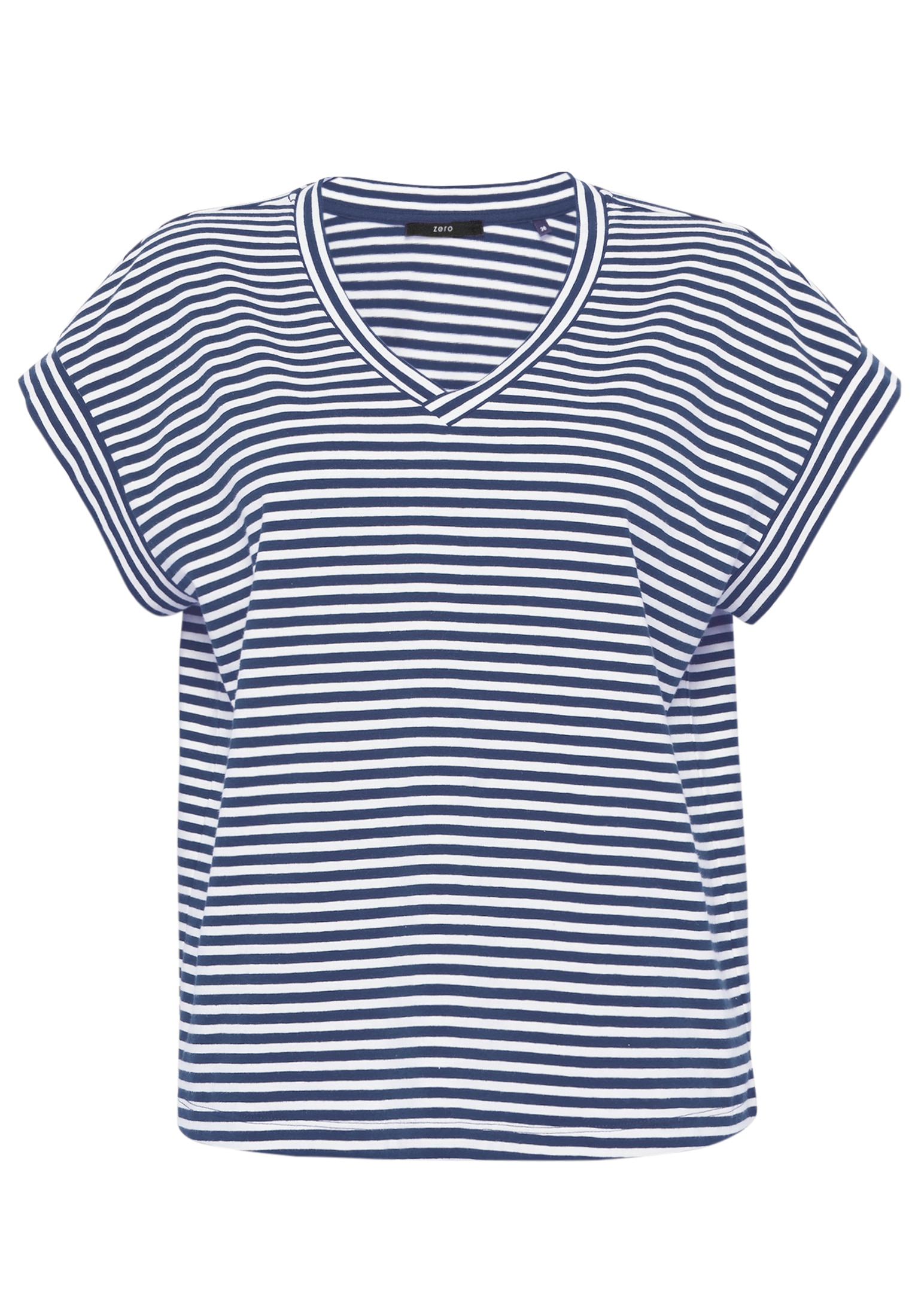 Zero Print-Shirt »Streifenshirt mit V-Ausschnitt«