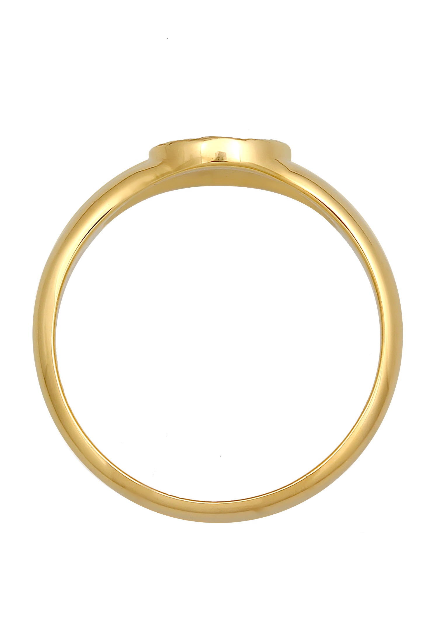 HAZE & GLORY Partnerring »Ring Siegelring Rund - Grateful 375 Gelbgold«