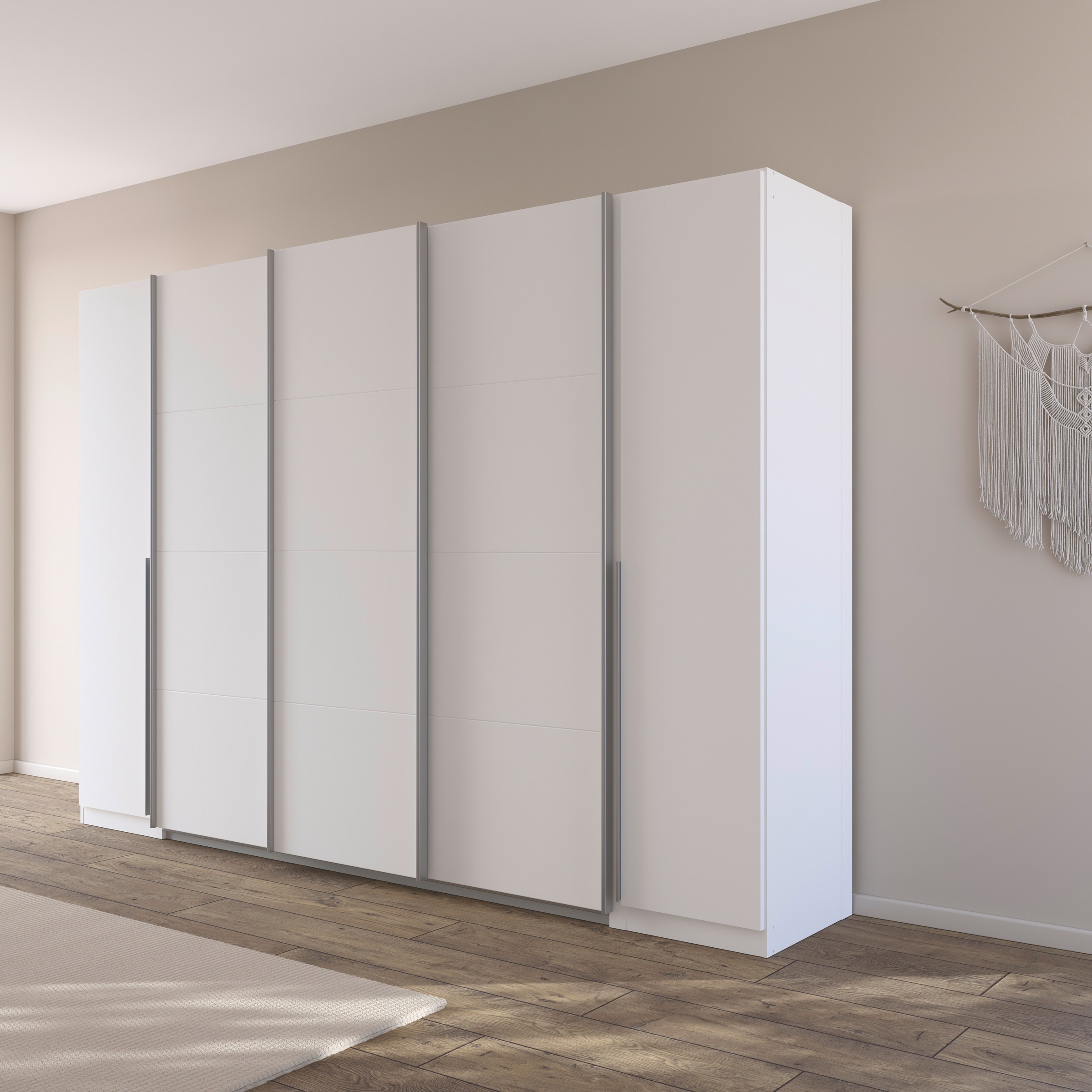 rauch Schwebetürenschrank »Agordo«, (im angesagten Mix aus Dreh- und Schwebetüren), optional mit Spiegel und zwei Griff-Farben MADE IN GERMANY