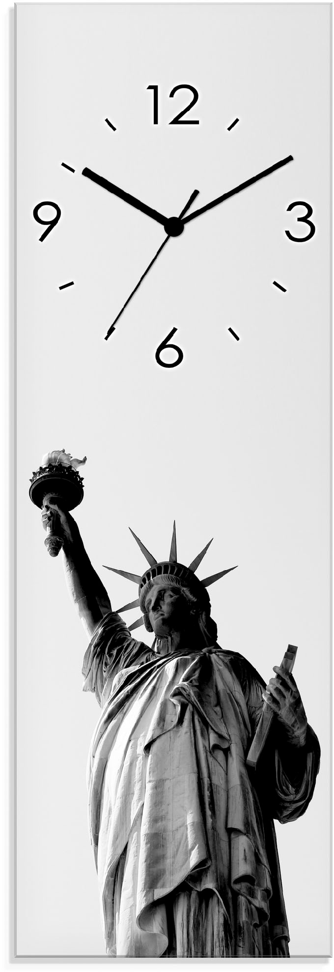 Artland Wanduhr "Freiheitsstatue - New York" wahlweise mit Quarz- oder Funkuhrwerk, lautlos ohne Tickgeräusche