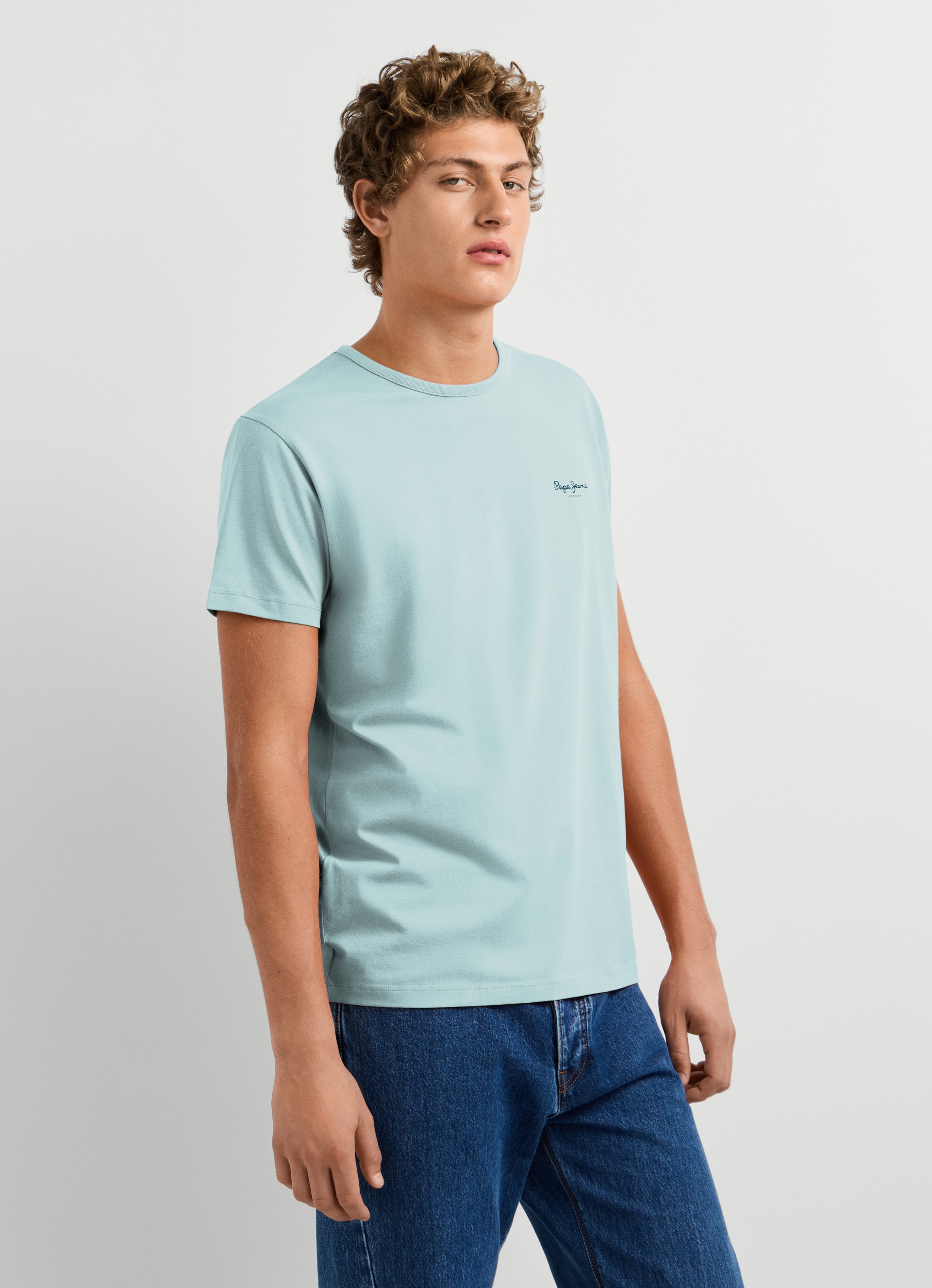 Pepe Jeans T-Shirt »ORIGINAL BASIC 3N« Rundhals mit kleinem Logodruck