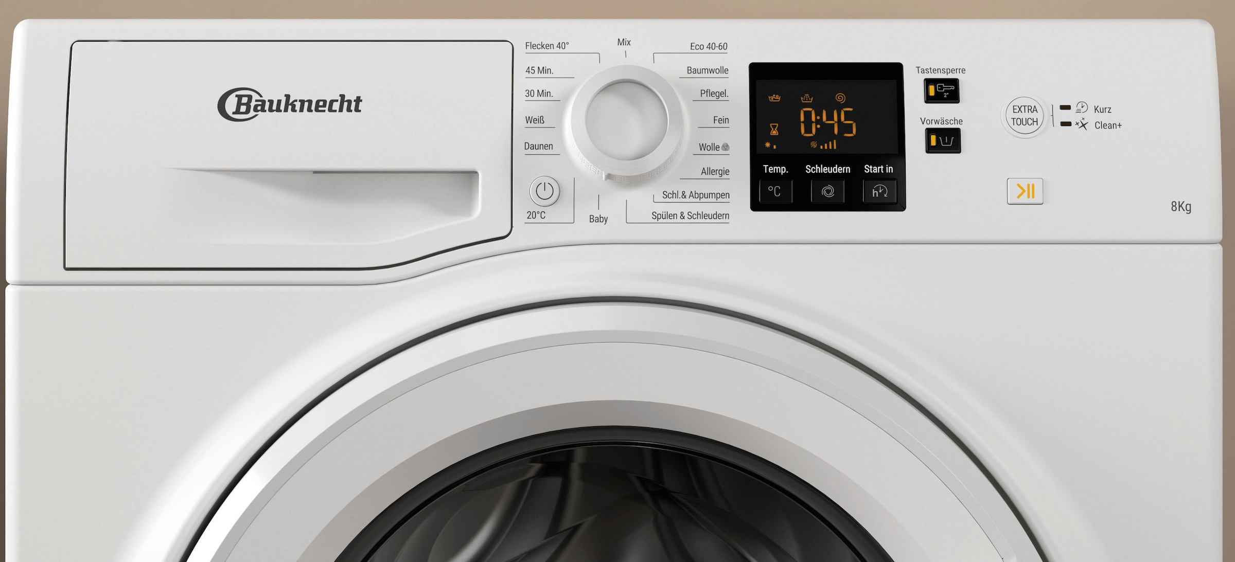 BAUKNECHT Waschmaschine »WAM 814 A«, 8 kg, 1400 U/min, Digital Motion-Technologie