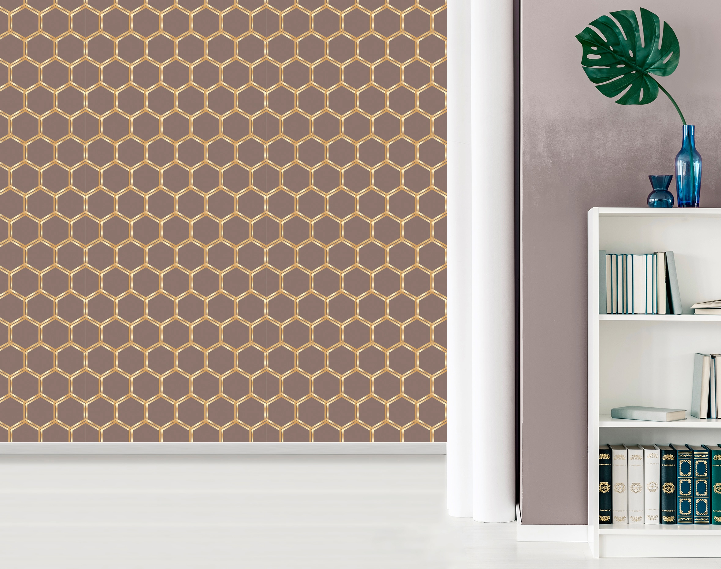 queence Vinyltapete »Melanie« Farbverlauf | abstrakt | bedruckt | gemustert glatt 90x250cm, selbstklebend, kinderleichte Anbringung, , Sticker