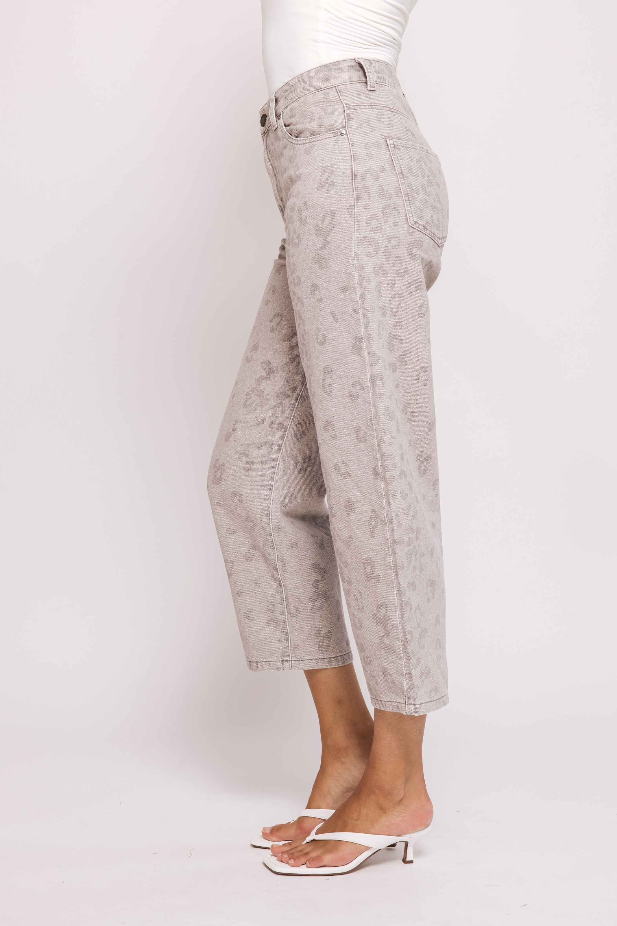 Zhrill 7/8-Jeans »IZA« bequeme Passform, gerade Beinform, 7/8-Länge, mit Animal-Print