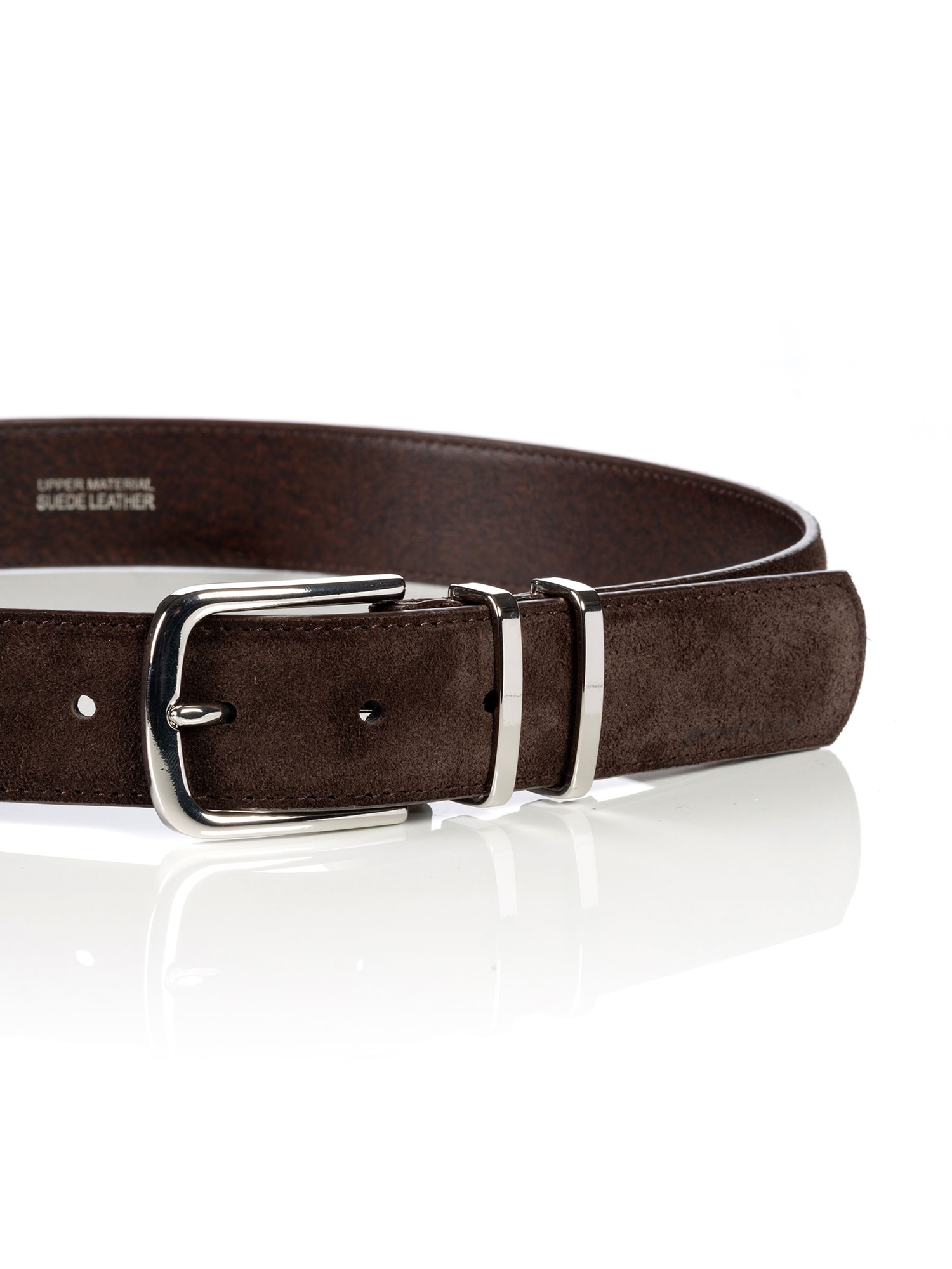 TOM TAILOR Synthetikgürtel »TTMILLIE« Veloursleder mit Ziernähten – 3,5 cm breit