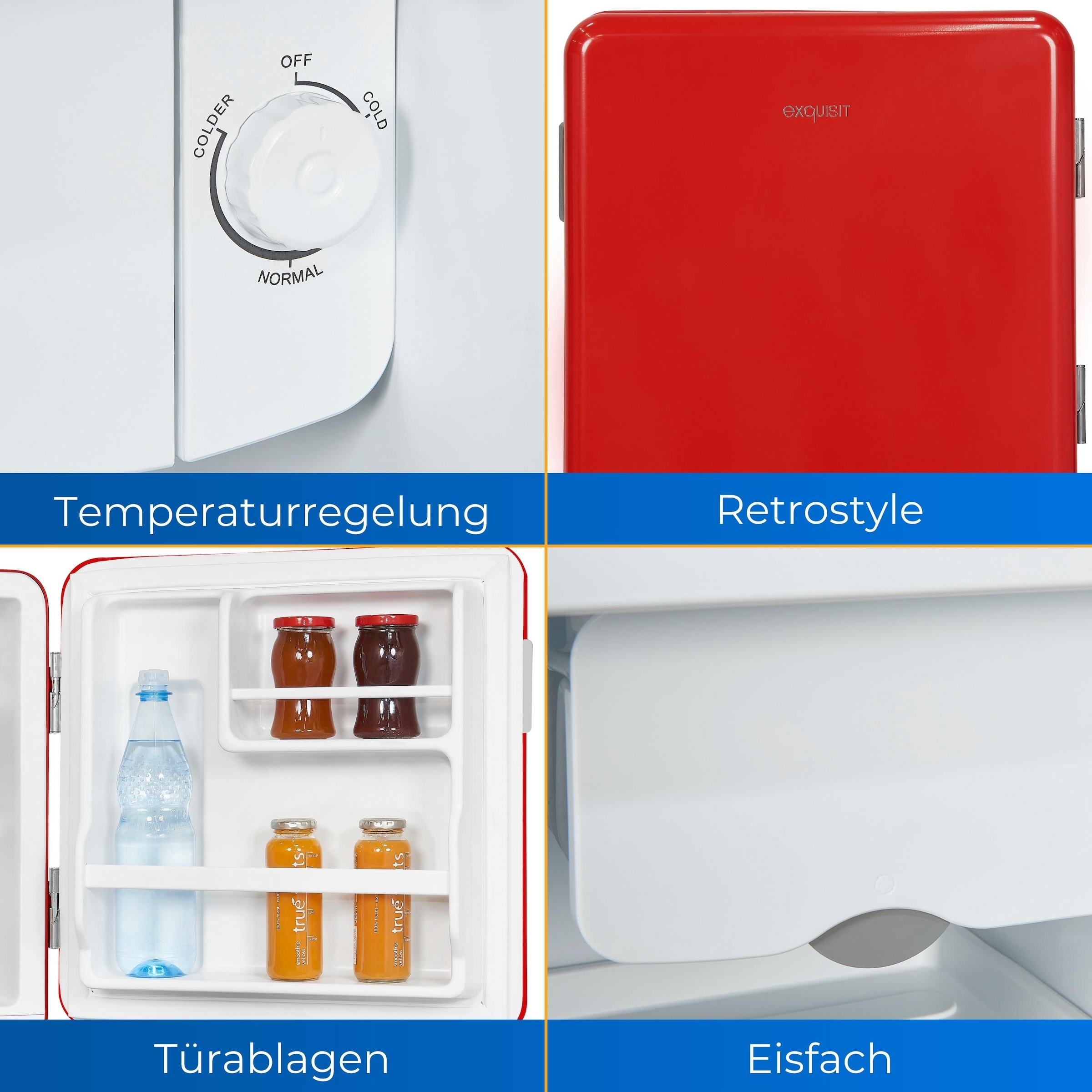 exquisit Kühlschrank »CKB45-0-031F rot«