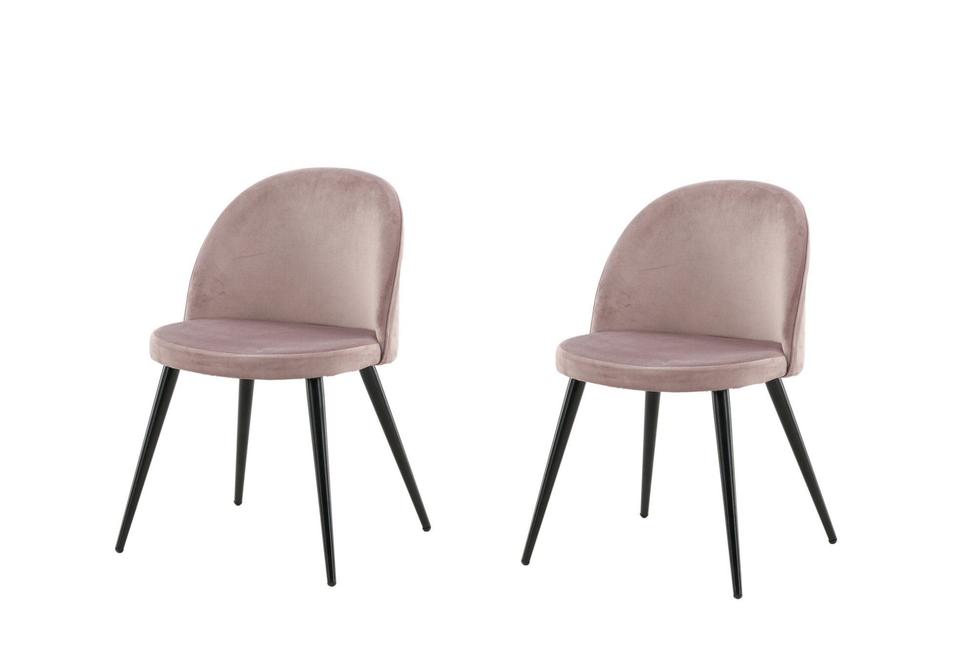 Venture Home Esszimmerstuhl »Velvet, 2er-Set Esszimmerstühle mit Samtbezug, 150 kg belastbar« () 2 Stk.Polsterstuhl, weicher Bezug, Metallbeine, abgerundet
