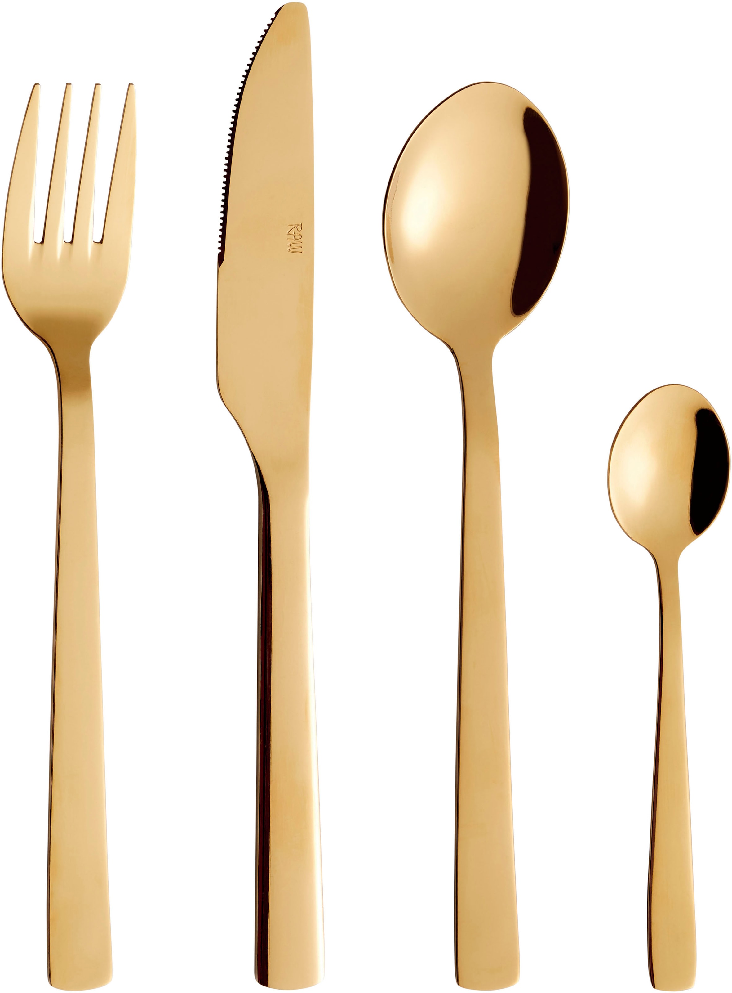 aida RAW Besteck-Set »RAW«, (Set, 16 tlg.), PVD-beschichtet