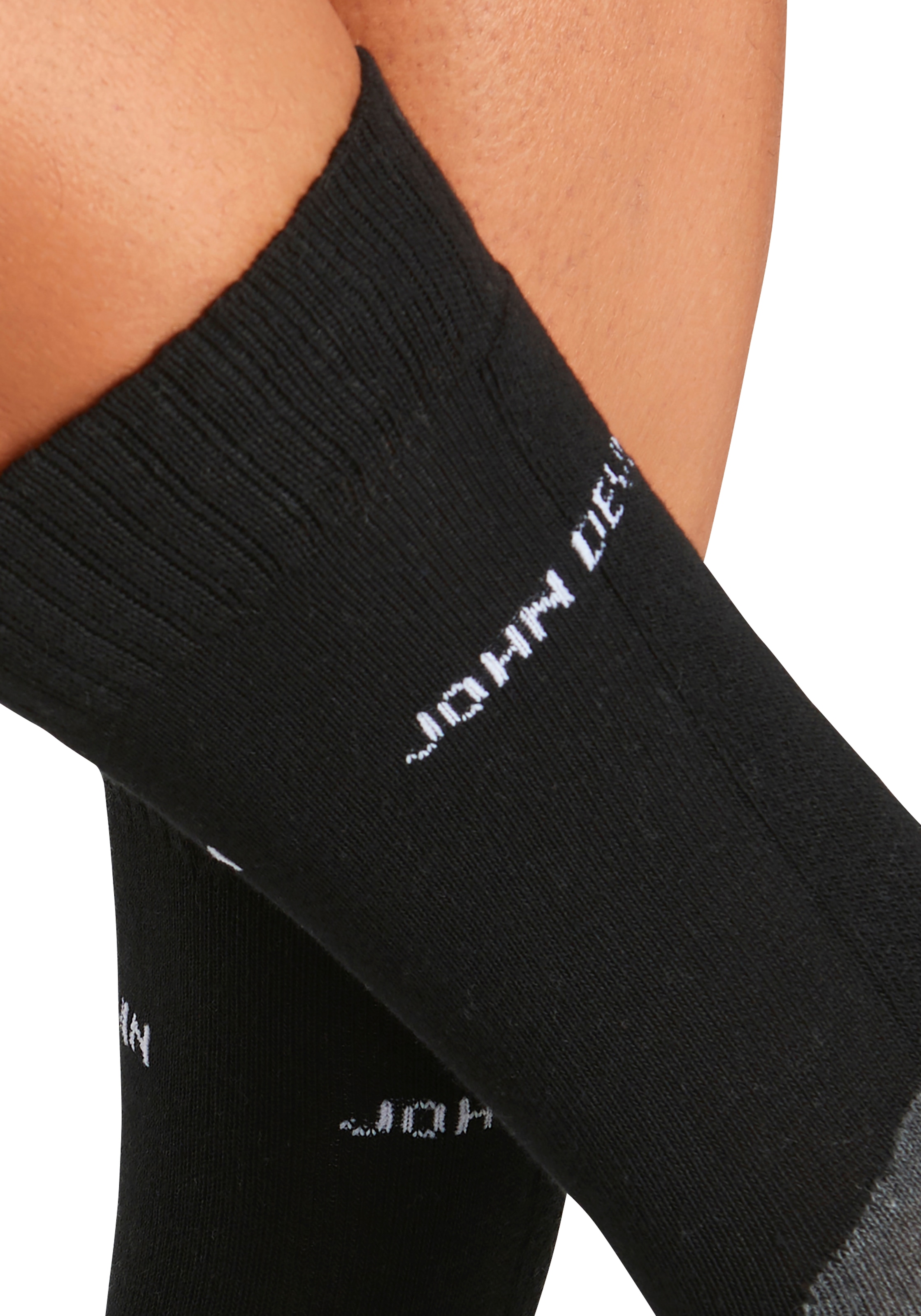 John Devin Funktionssocken, (Packung, 4 Paar), mit Sohlen über Zehen und hoch Fersenplüsch