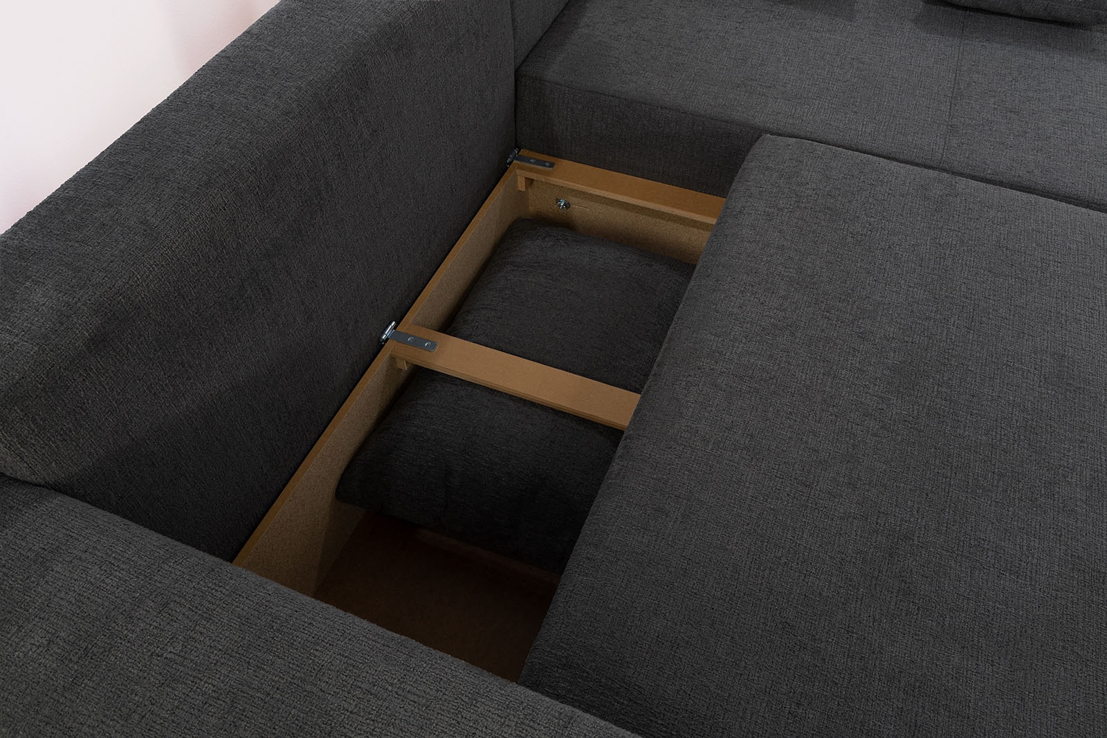 Jockenhöfer Gruppe Ecksofa »Saalbach, L-Form, Breite 261cm«, inkl. Bettfunktion & Bettkasten, Ottomane links/rechts montierbar