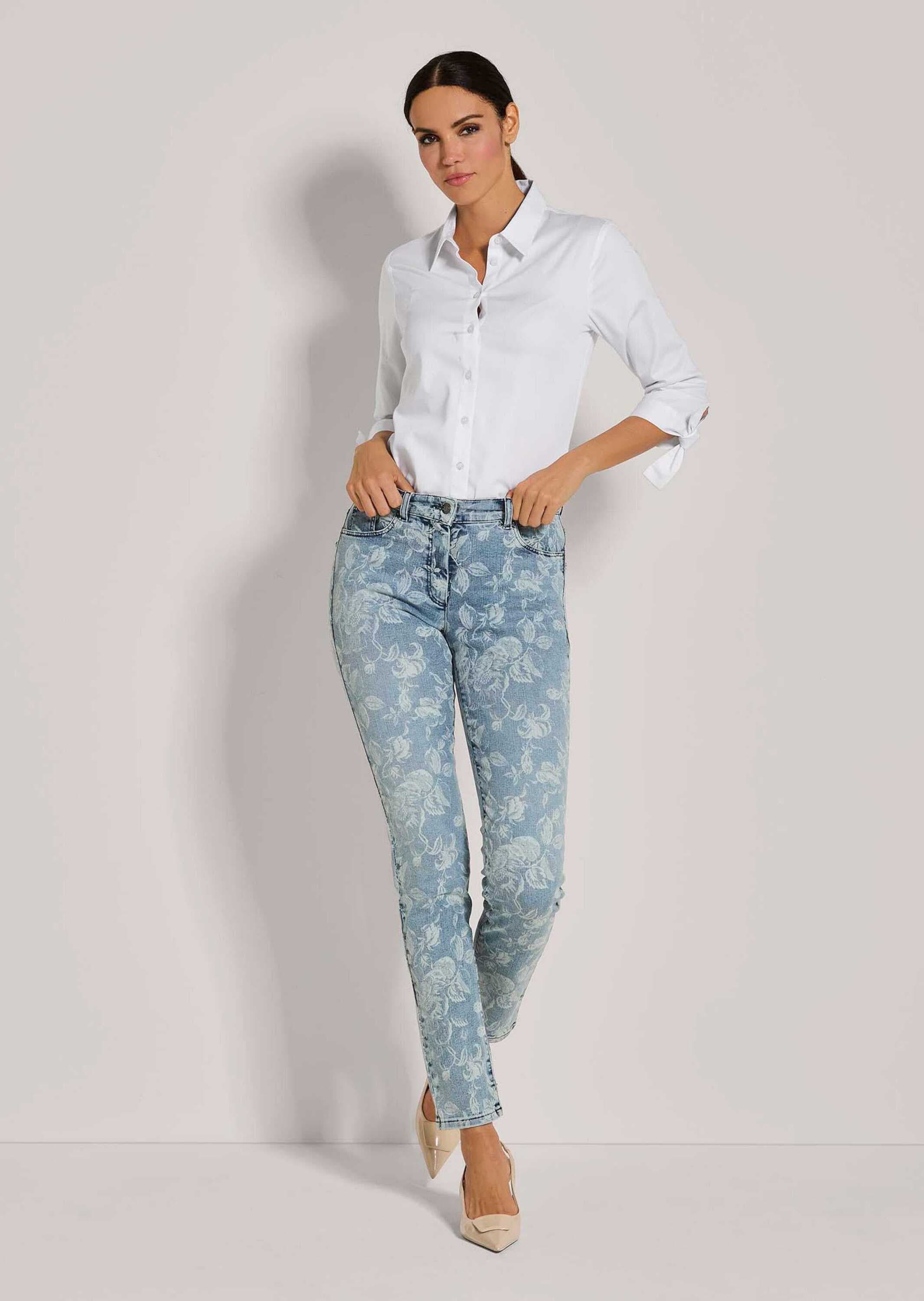 MADELEINE Regular-fit-Jeans »Jeans Schlanke Five-Pocket mit Unikat-Print«