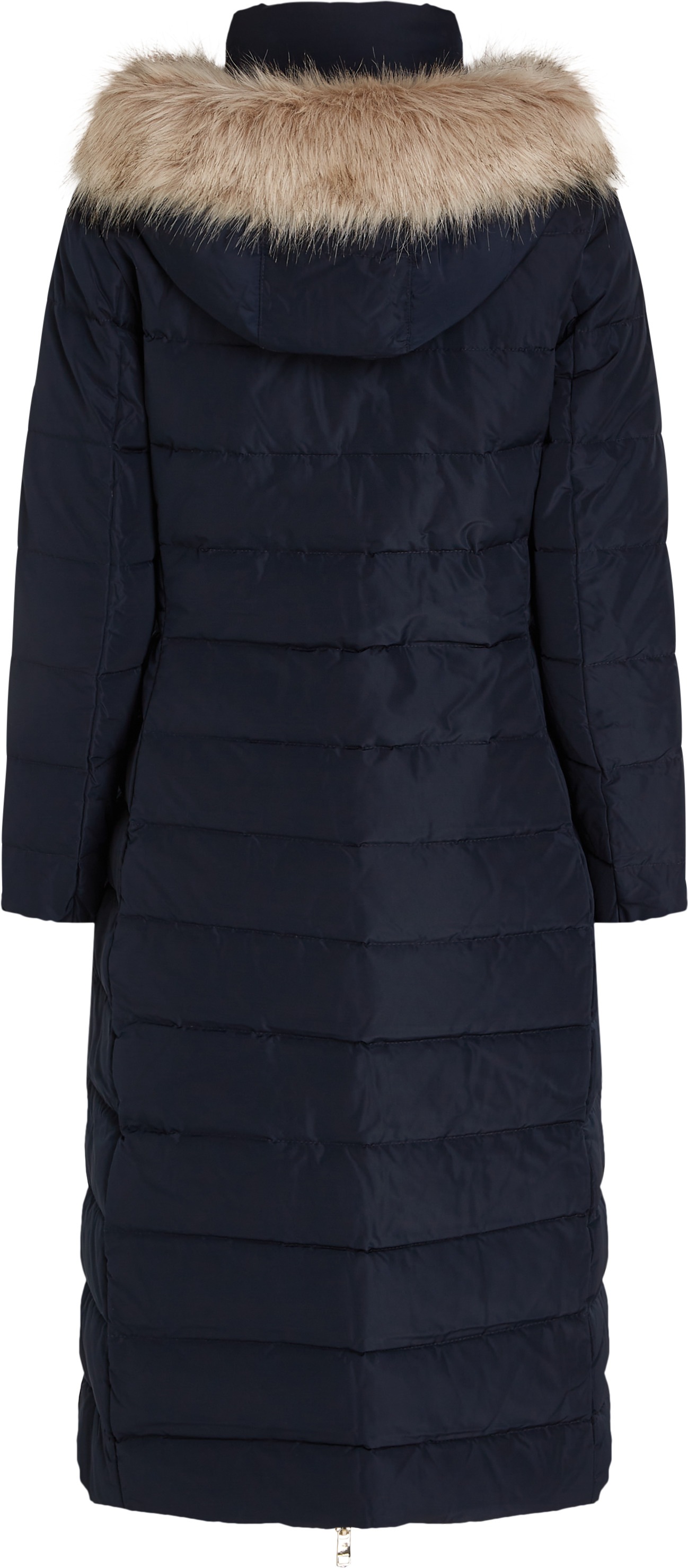 Tommy Hilfiger Steppmantel »HERITAGE DOWN TYRA MAXI WITH FUR«, mit Logopatch