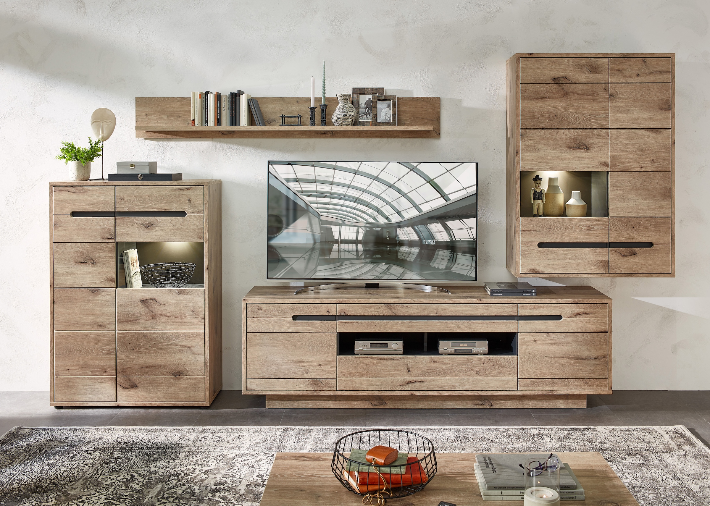 Innostyle Vitrine »BELLANO«, Viking Oak Nature