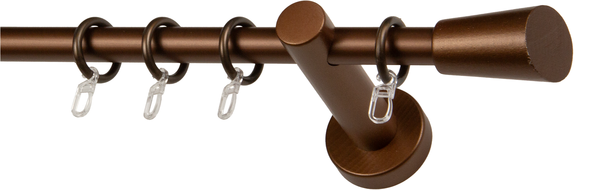 GARESA Gardinenstange "CLASSICO MOLIS" 1 läufig-läufig Wunschmaßlänge Vorhanggarnitur, verlängerbar, Wandmontage, Keil, mit Ringe und Haken