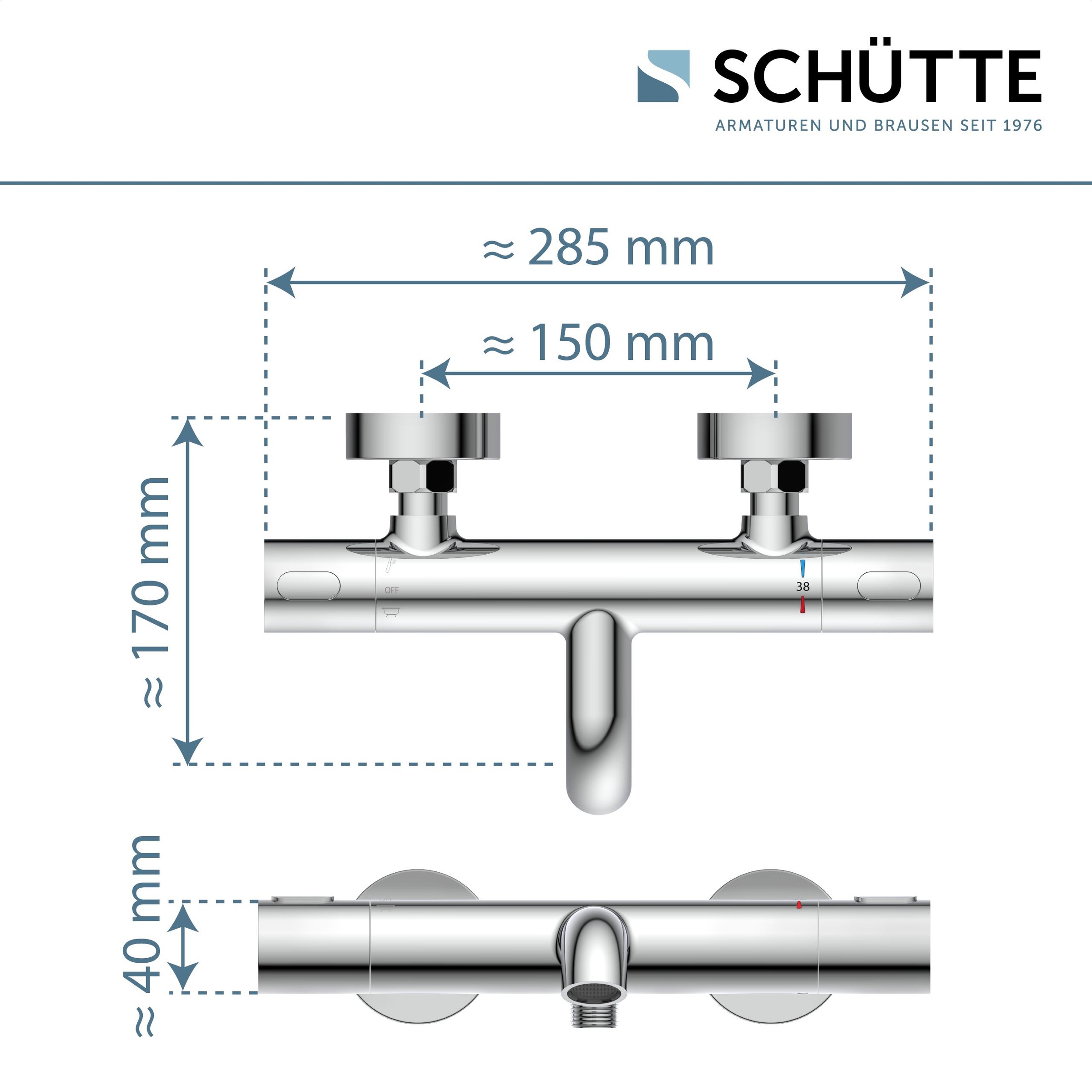Schütte Wannenarmatur »»LOS ANGELES« Thermostat Wannenfüllarmatur«, (1 St.)