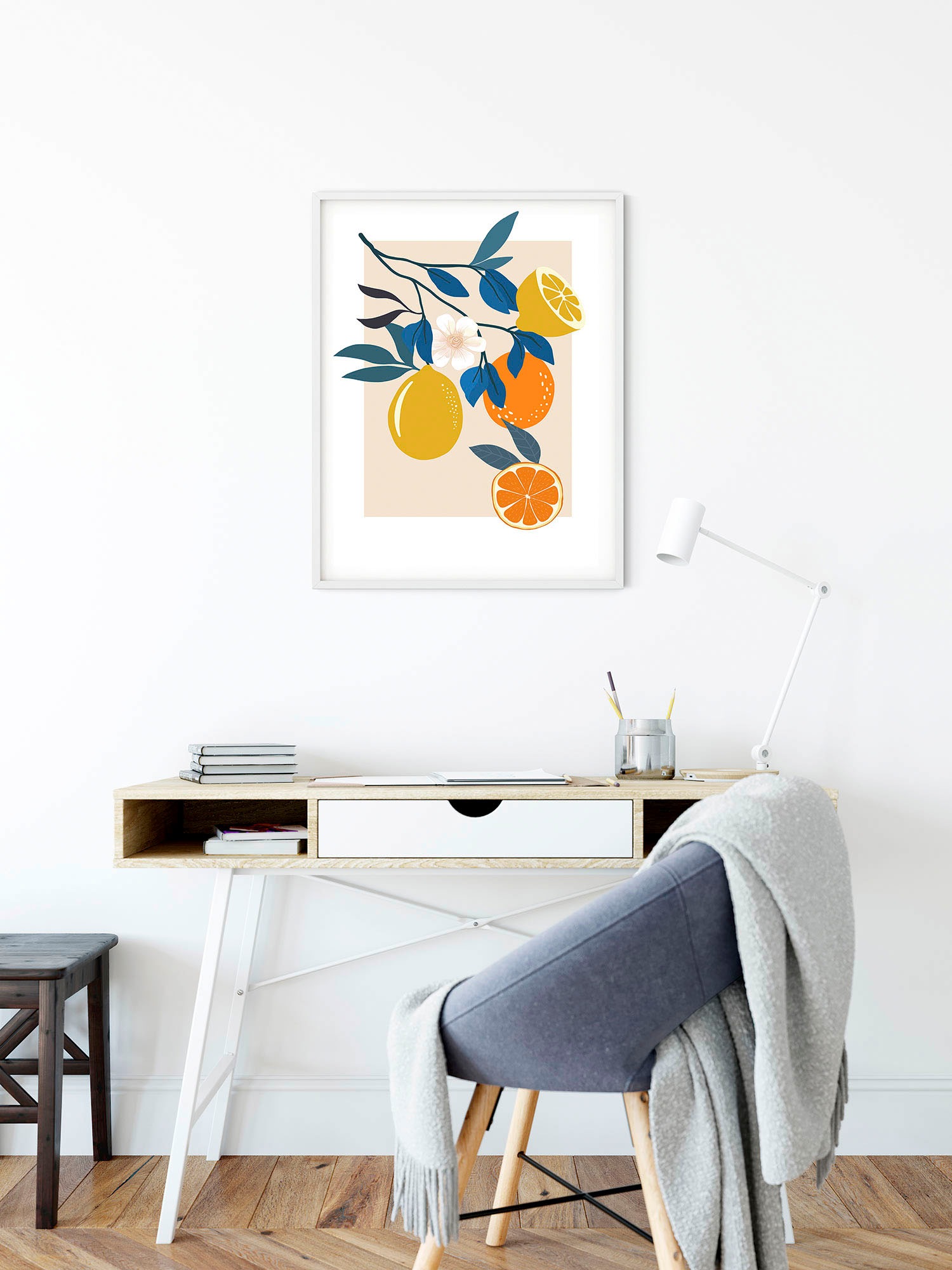 Komar Wandbild »Illustration Finest Fruits«, (1 St.), Deutsches Premium-Poster Fotopapier mit seidenmatter Oberfläche und hoher Lichtbeständigkeit. Für fotorealistische Drucke mit gestochen scharfen Details und hervorragender Farbbrillanz.