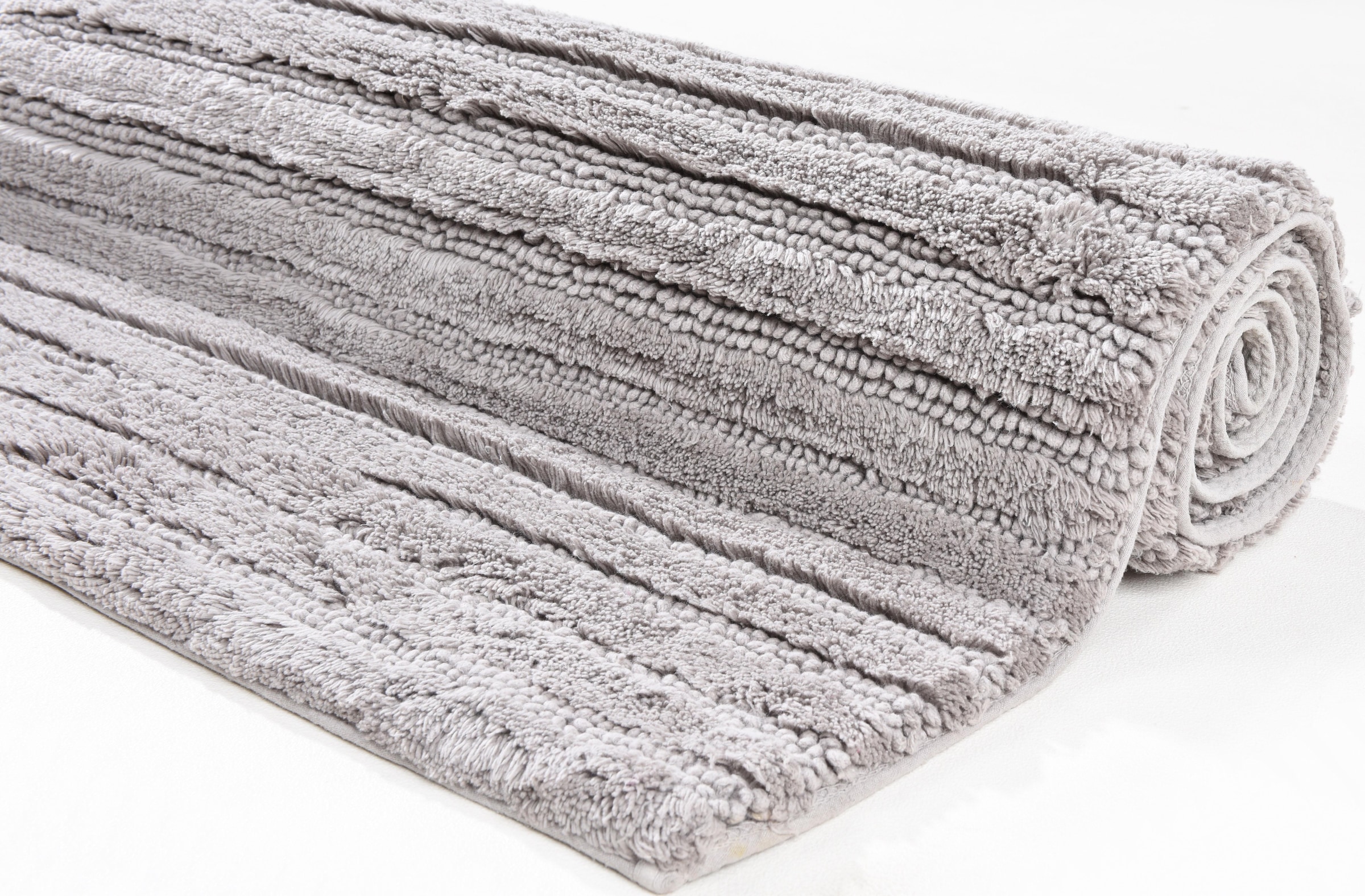 TOM TAILOR HOME Badematte »Cotton Stripes«, rutschhemmend beschichtet, fußbodenheizungsgeeignet-strapazierfähig, Uni Farben, gestreift, reine Baumwolle, Hoch-Tief Effekt