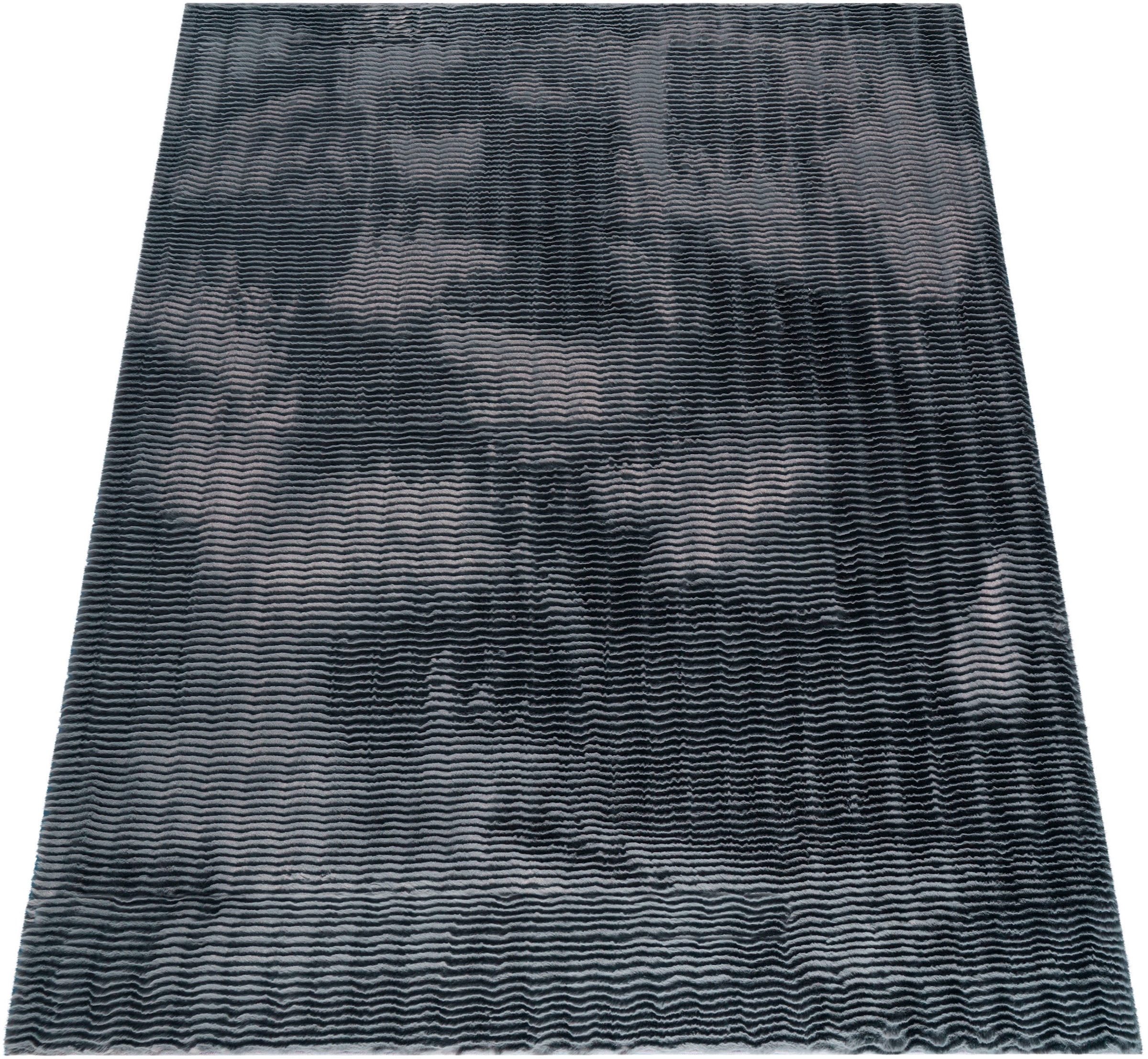 Paco Home - Tapis Bubble Salon Chambre Fourrure à poils longs Design géométrique 3D 80x150 cm, Anthracite