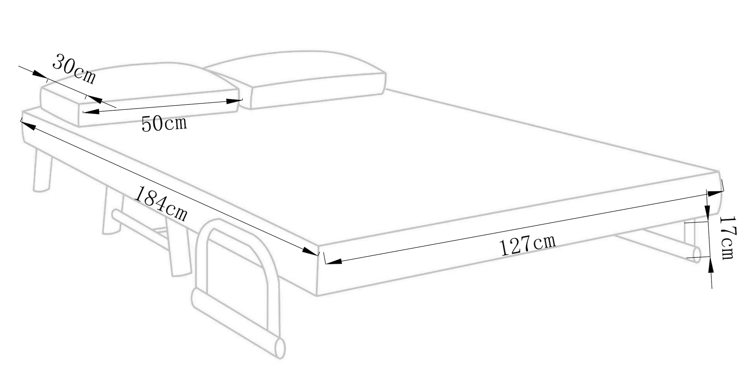 VCM Schlafsofa »VCM Schlafsofa | Polyester-Stoff | Maße H. 95 x B. 127 x T. 78 cm | Sofa mit Schlaffunktion | Schlafsofa - Kolino«, (VCM Kolino)