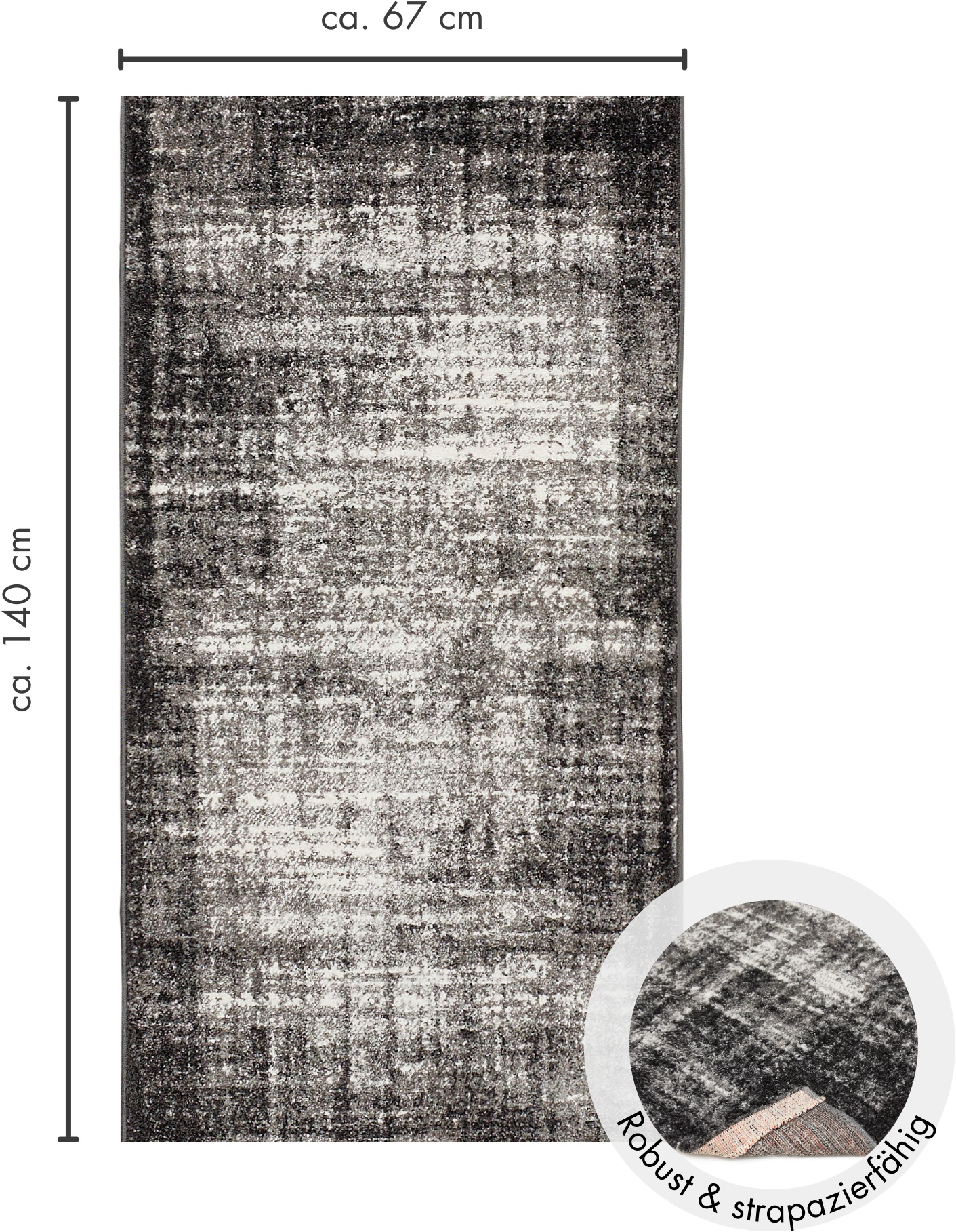 Andiamo Teppich »Campos«, rechteckig, 10 mm Höhe, Kurzflor, modernes Design, Wohnzimmer