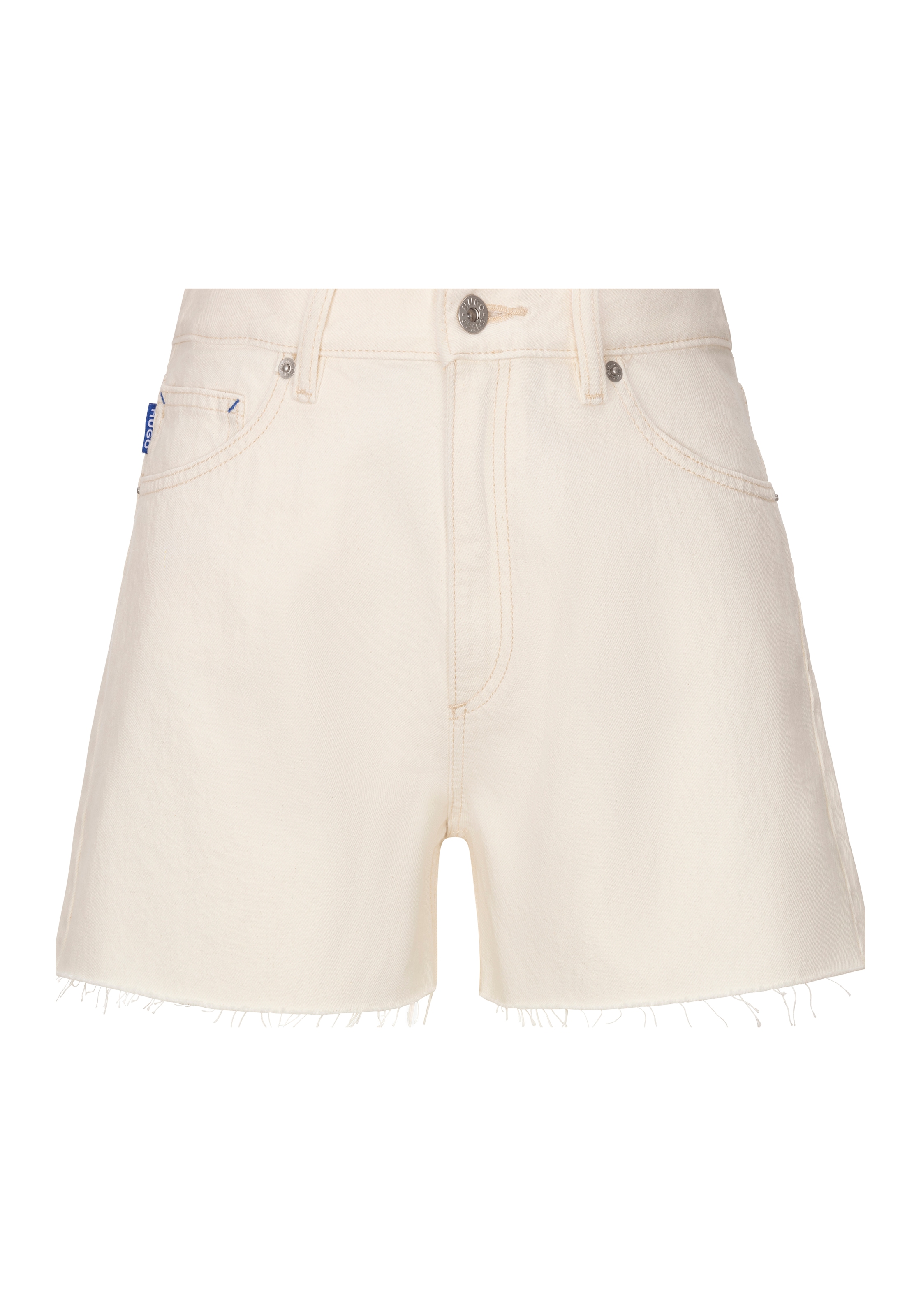 HUGO Blue Shorts »Gimusa«, mit geschnittener Kante am Saum