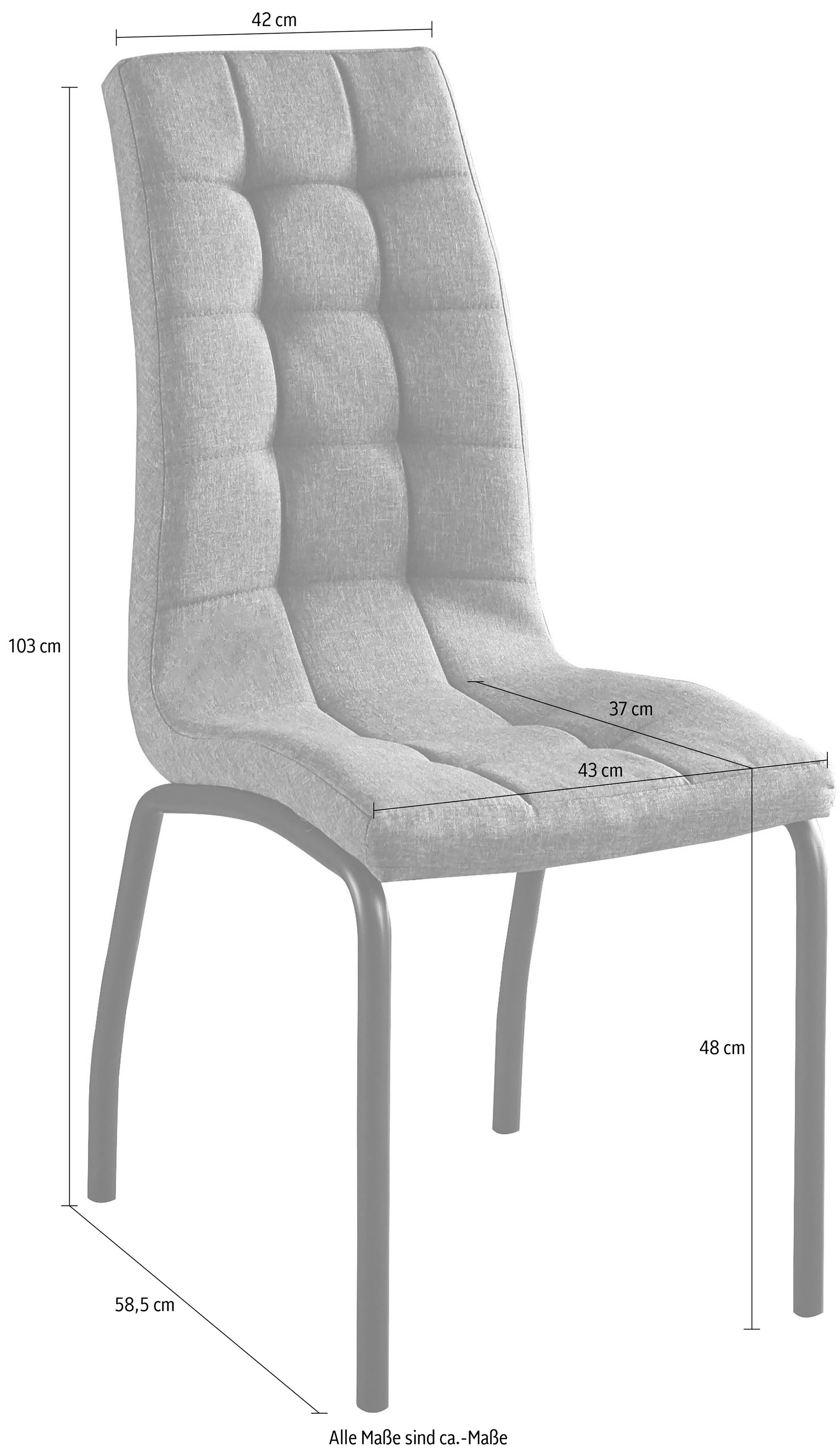 INOSIGN Polsterstuhl »Marla«, (Set), 2 St., Stoff