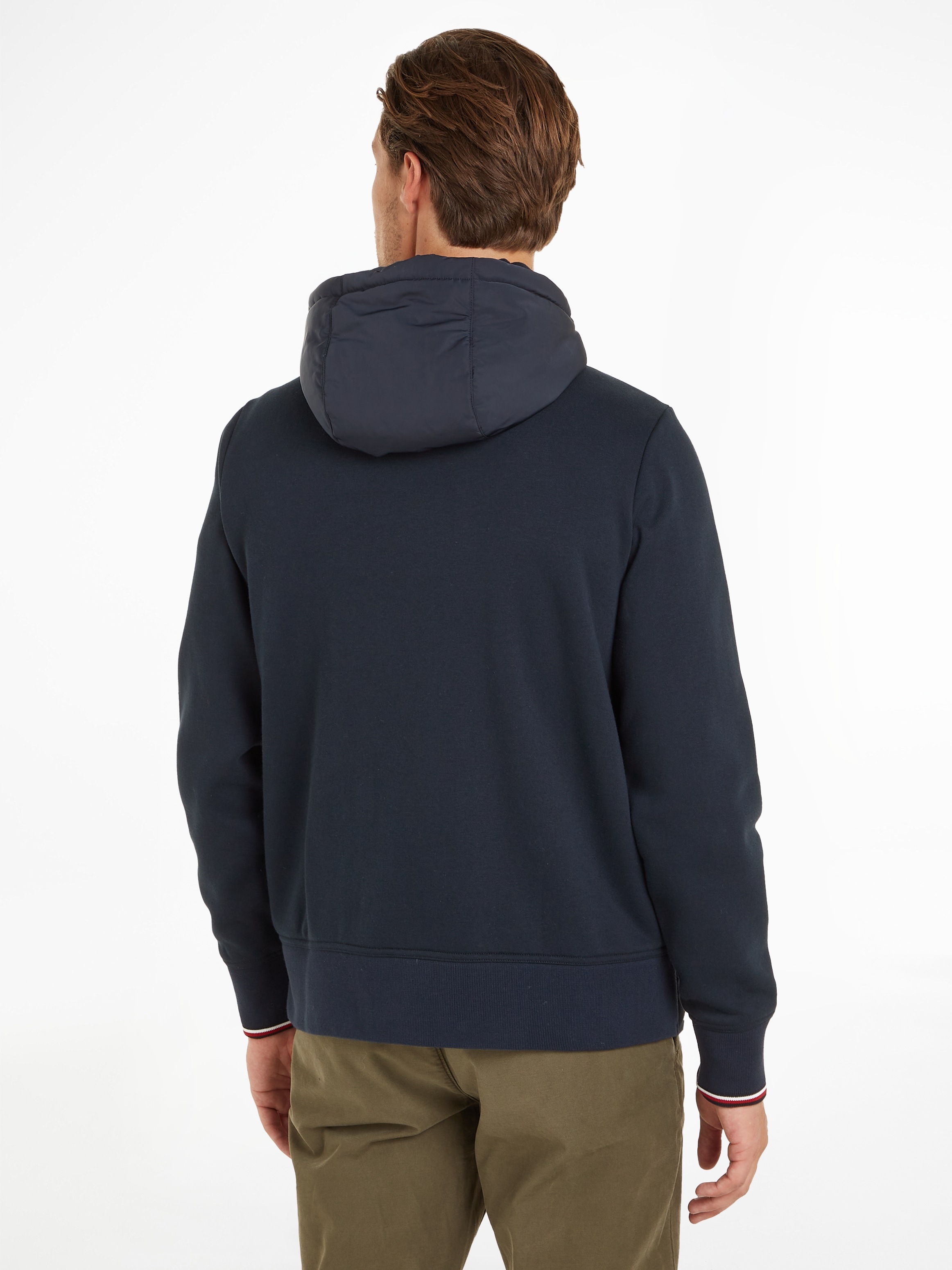 Tommy Hilfiger Kapuzensweatshirt »MIX MEDIA HOODED ZIP THRU«, mit kleinem Logodruck