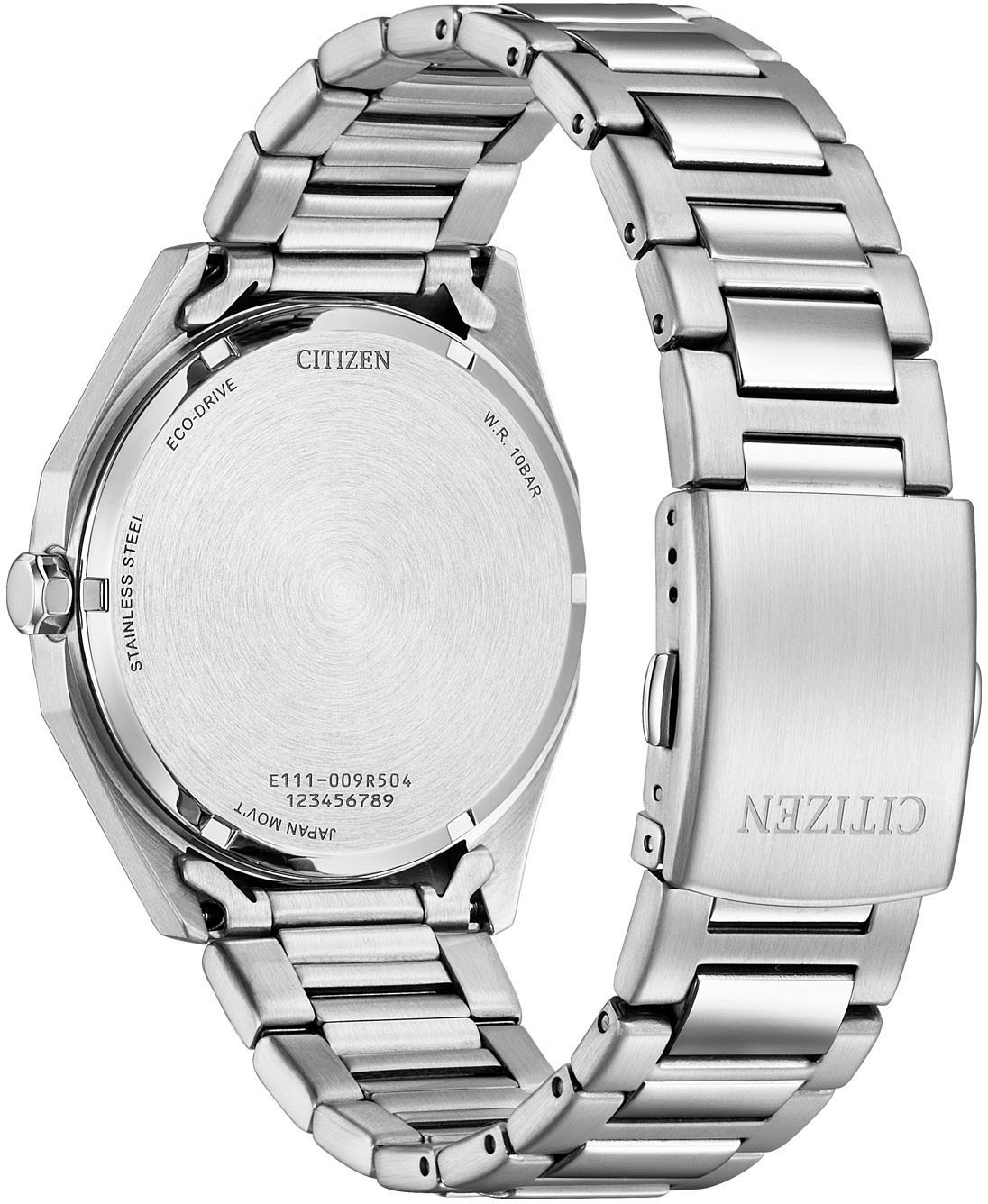 Citizen Solaruhr Armbanduhr, Herrenuhr, Edelstahlarmband, analog, Datum, Eco-Drive