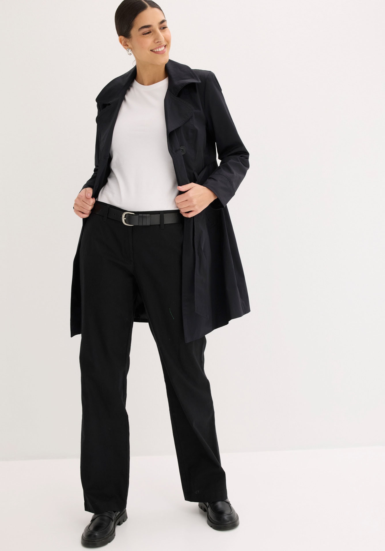 bonprix Leinenhose  aus Leinen-Baumwoll-Mix, Loose Fit, komfortable Leibhöhe