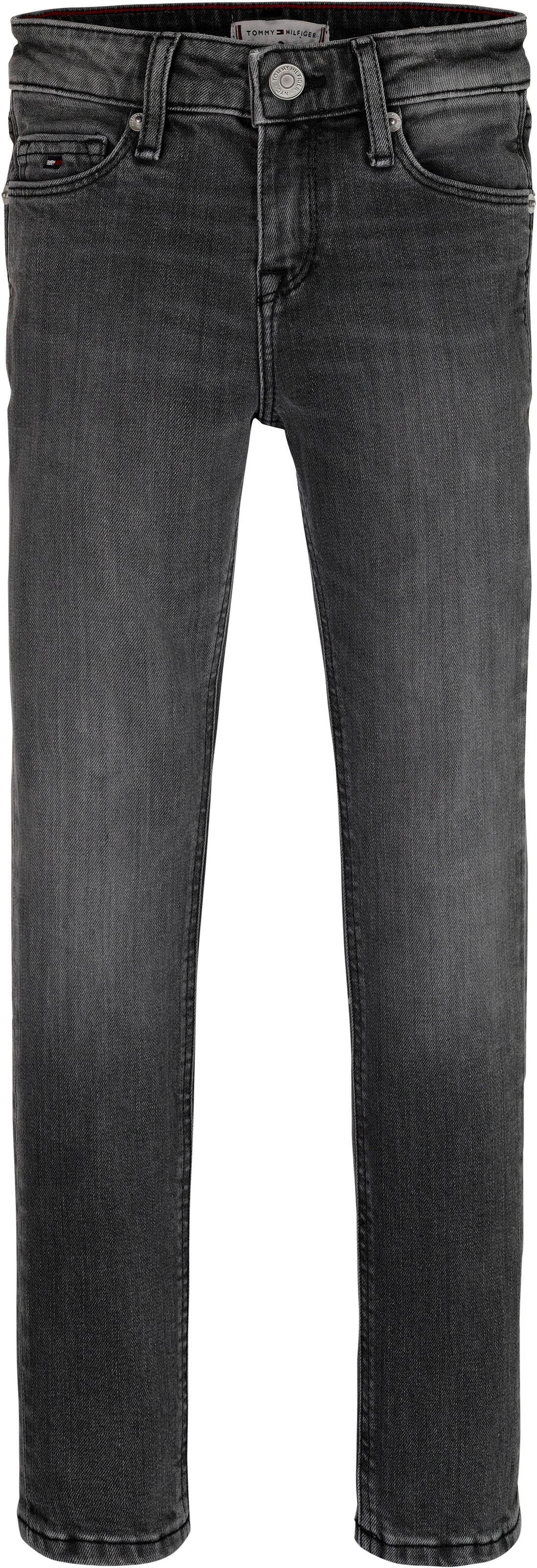 Tommy Hilfiger Skinny-fit-Jeans »NORA SKINNY MID GREY WASH DENIM«, Kinder bis 16 Jahre mit Logoprägung