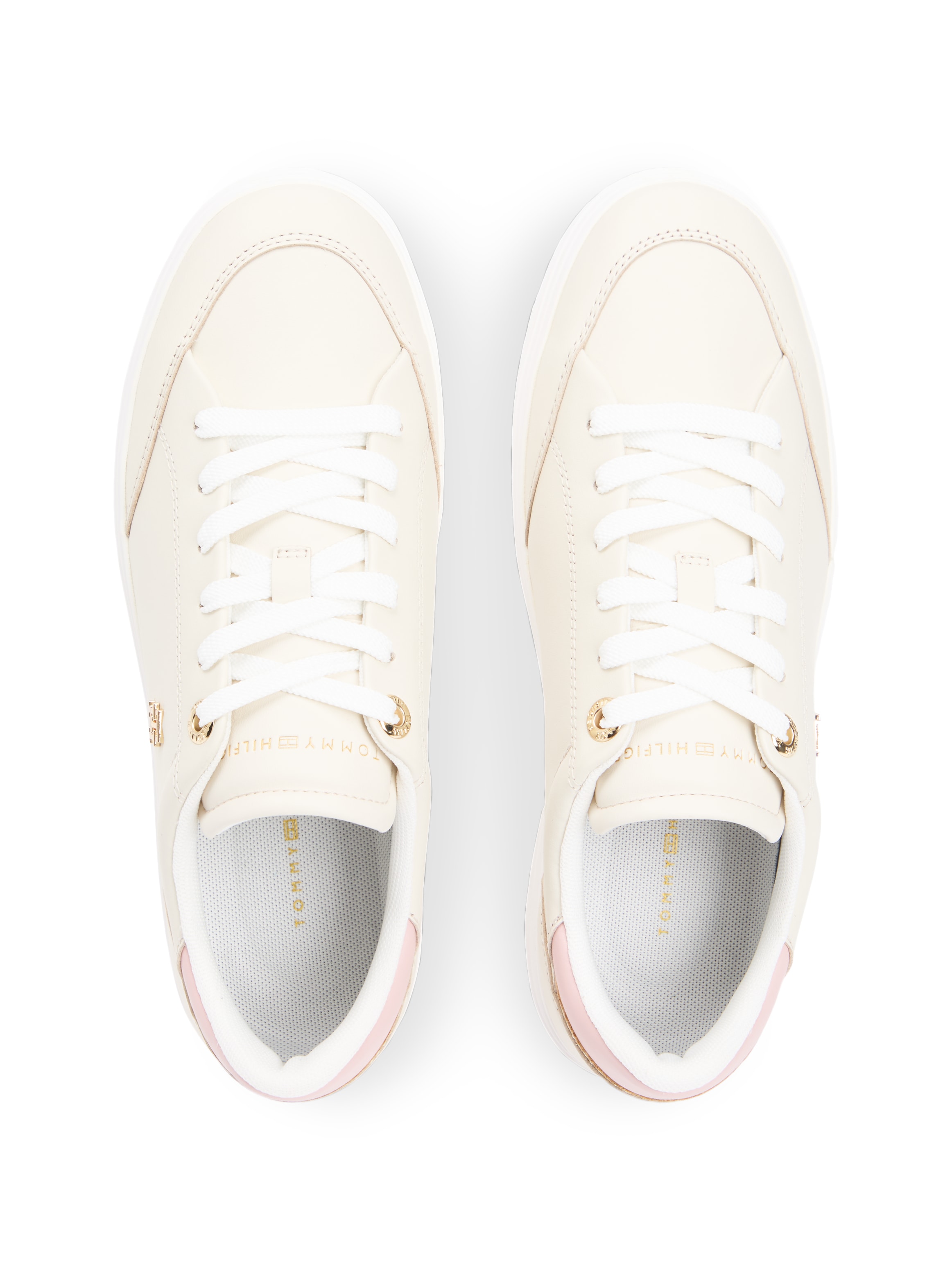 Tommy Hilfiger Plateausneaker »TH CHIC CUPSOLE«  Freizeitschuh, Halbschuh, Schnürschuh mit goldfarbenem TH-Logo