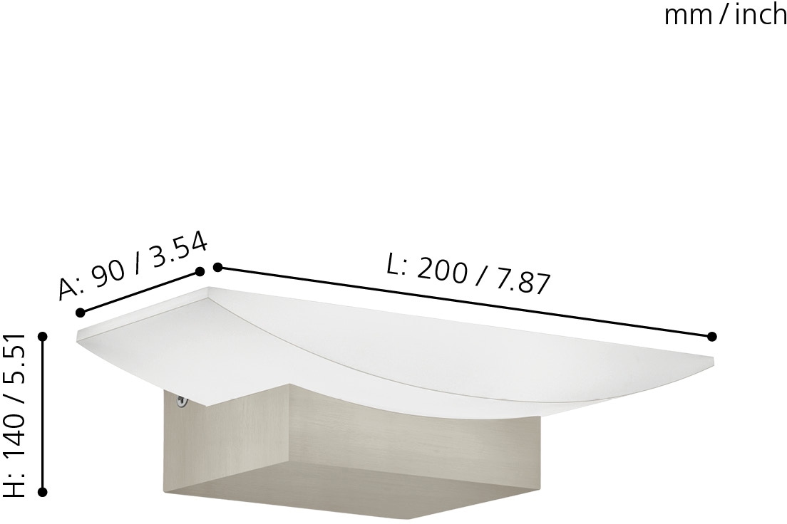 EGLO Wandleuchte »METRASS«, 1 flammig, Leuchtmittel LED-Board | LED fest integriert
