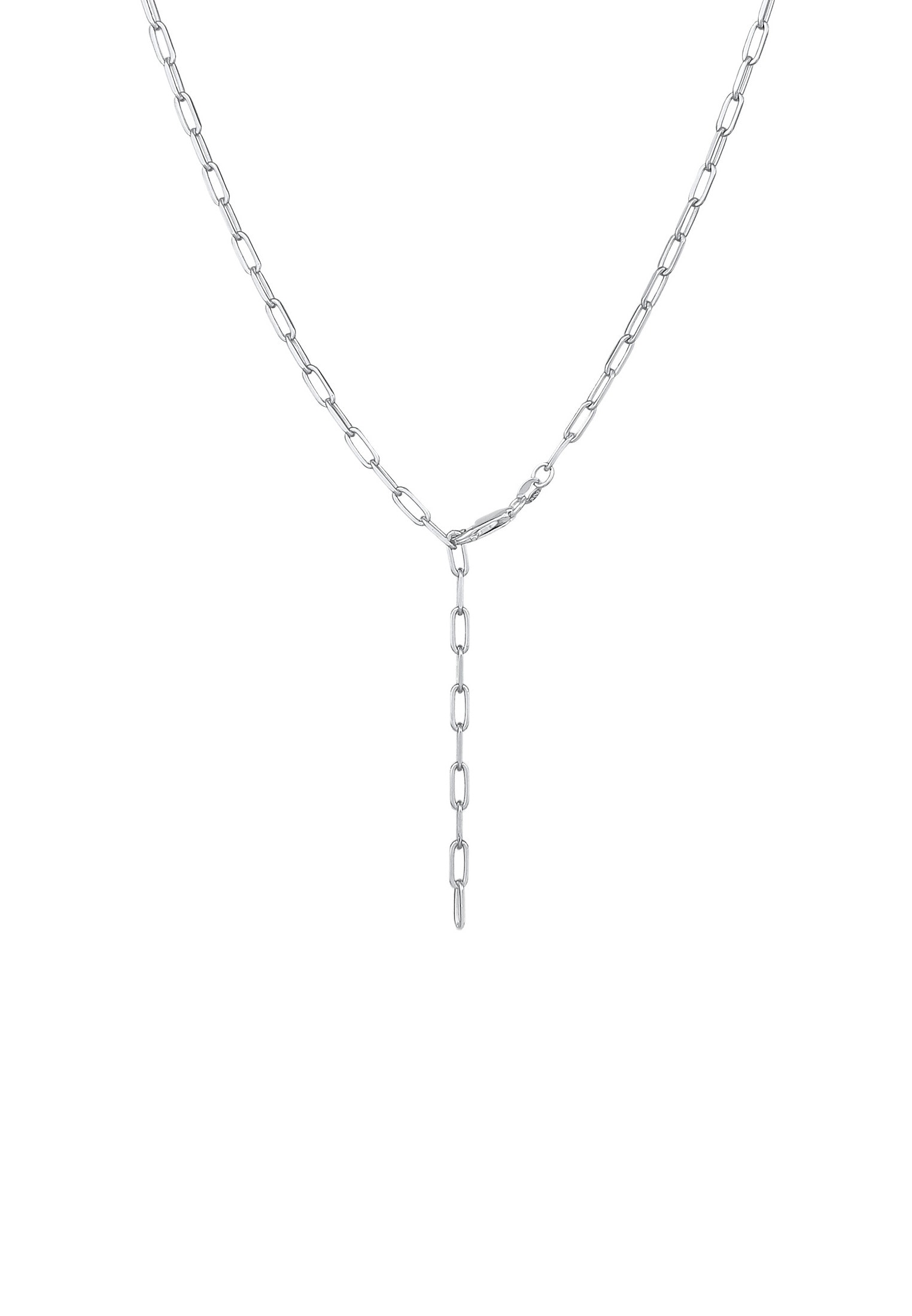 Elli Y-Kette »Halskette Y-Kette Glieder Oval Grob Basic Optik 925 Silber«