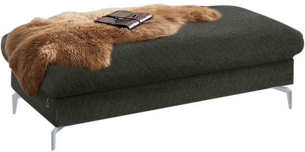 W.SCHILLIG Polsterhocker »piedroo, Designsofa mit tollem Sitzkomfort, bequem, L-Form«, Füße in Silber matt