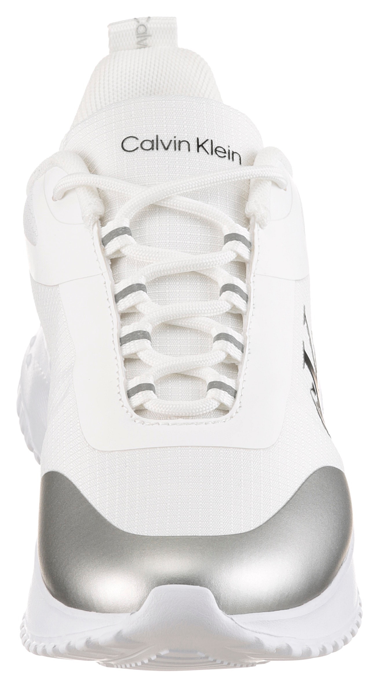 Calvin Klein Jeans Plateausneaker »EVA RUNNER LOW LACE MIX ML WN«  Schnürschuh, Halbschuh, Freizeitsneaker mit seitlichem Logoschriftzug