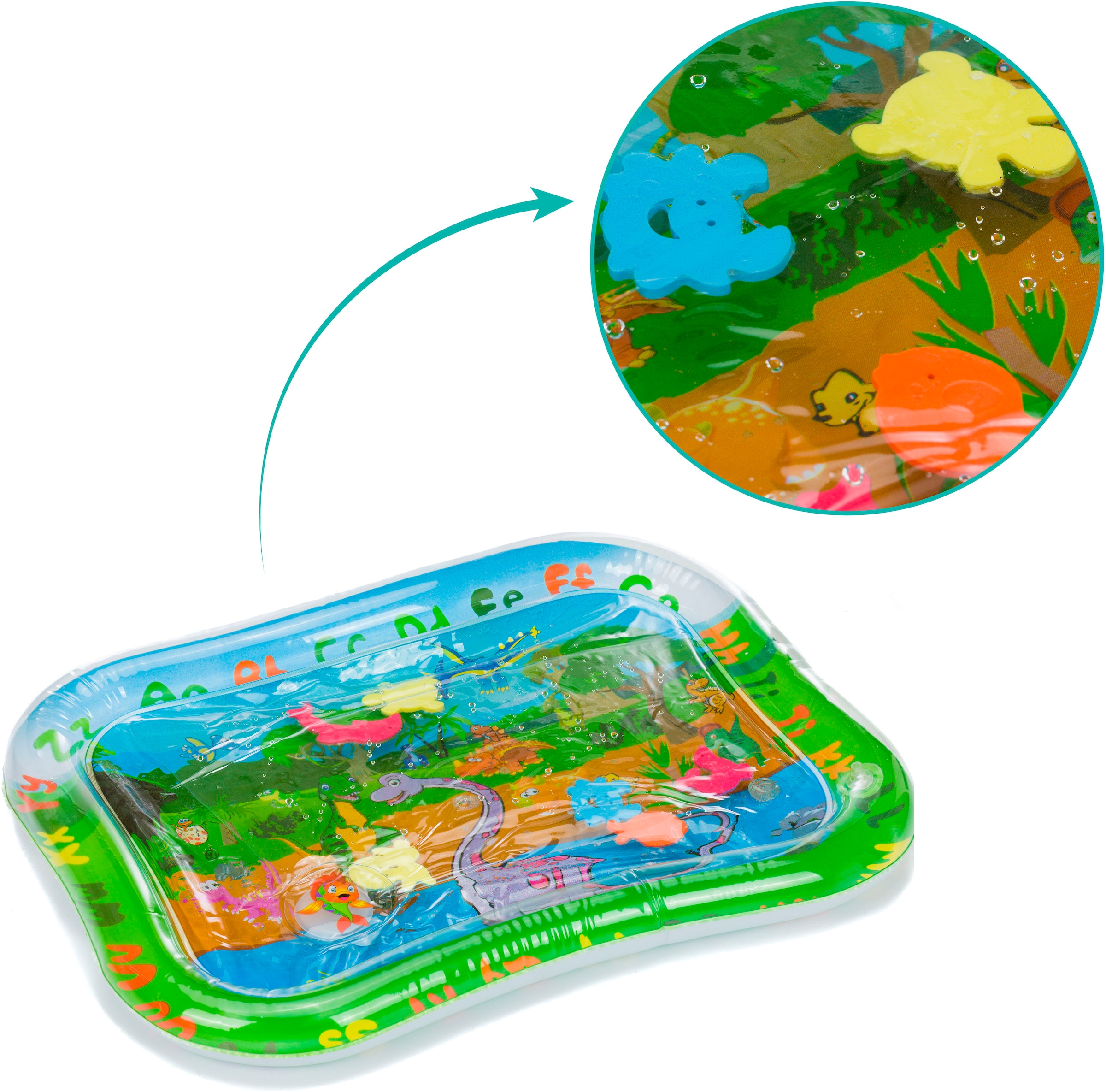 Fillikid Spielmatte »Wasserspielmatte Dino mit Quietsch Knopf« mit Wasser befüllbare Liegefläche