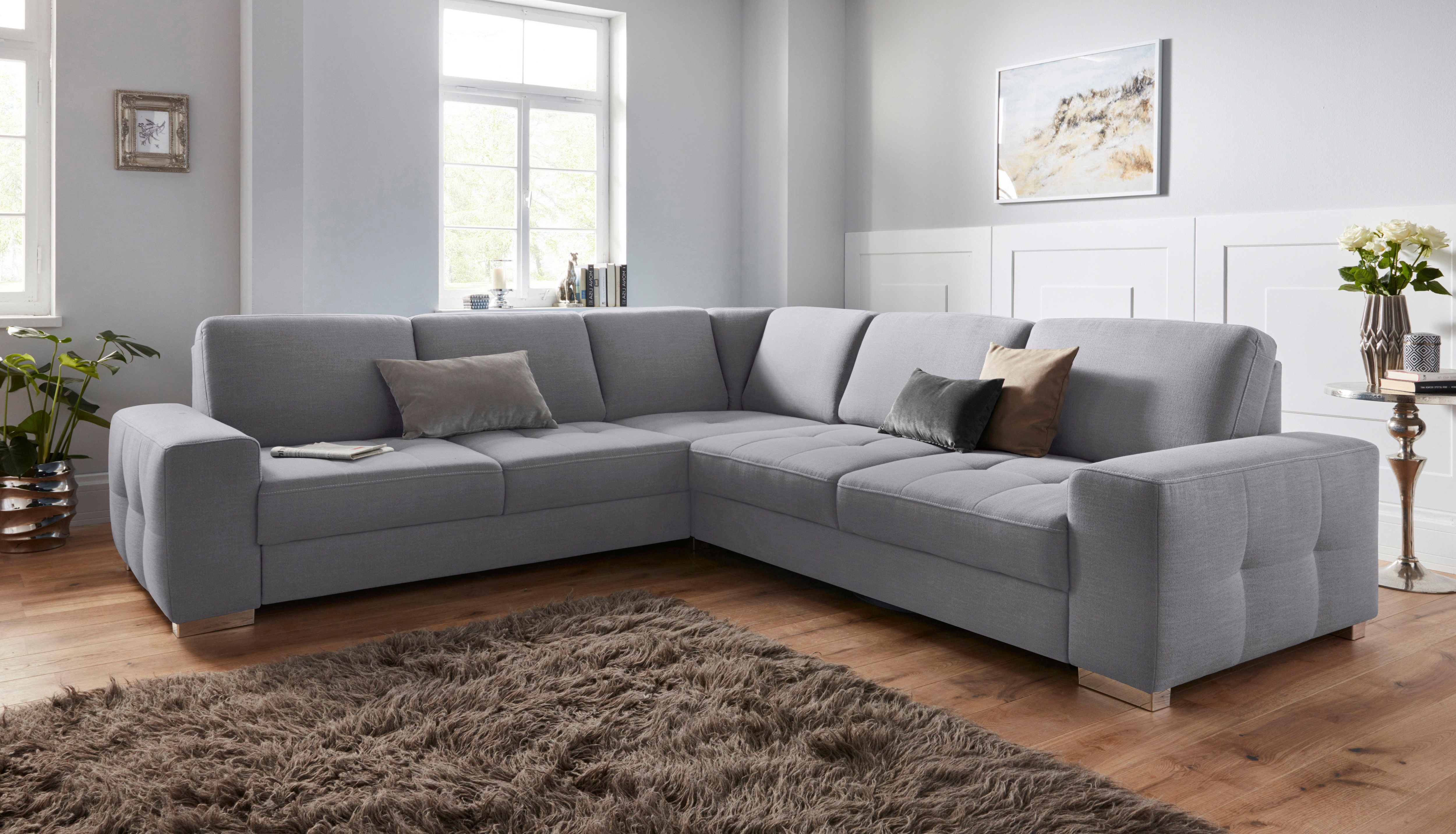 sit&more Ecksofa "Santorini L-Form" mit Federkern und Sitztiefenverstellung, wahlweise mit Schlaffunktion