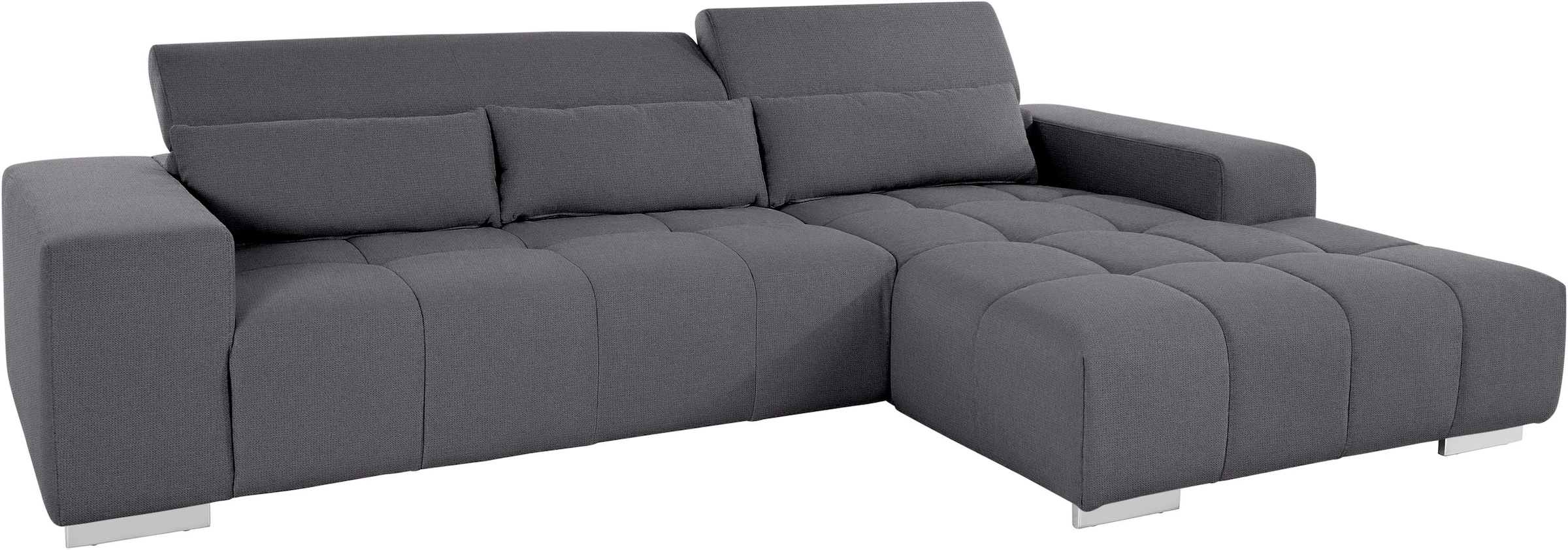 COTTA Ecksofa »Orion L-Form«, mit Kopfteilverstellung & 3 Nierenkissen