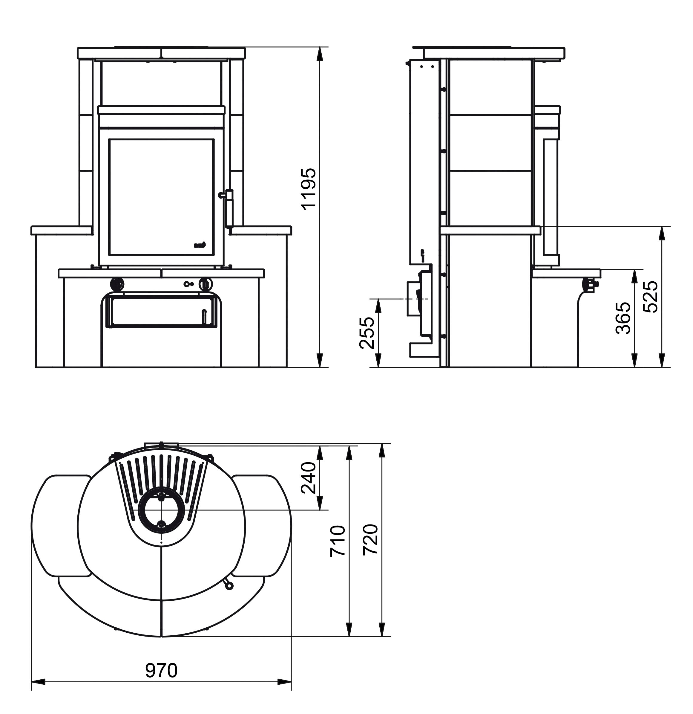 HARK Kaminofen »»Avenso GT ECOplus 8 kW««, meteor-schwarz