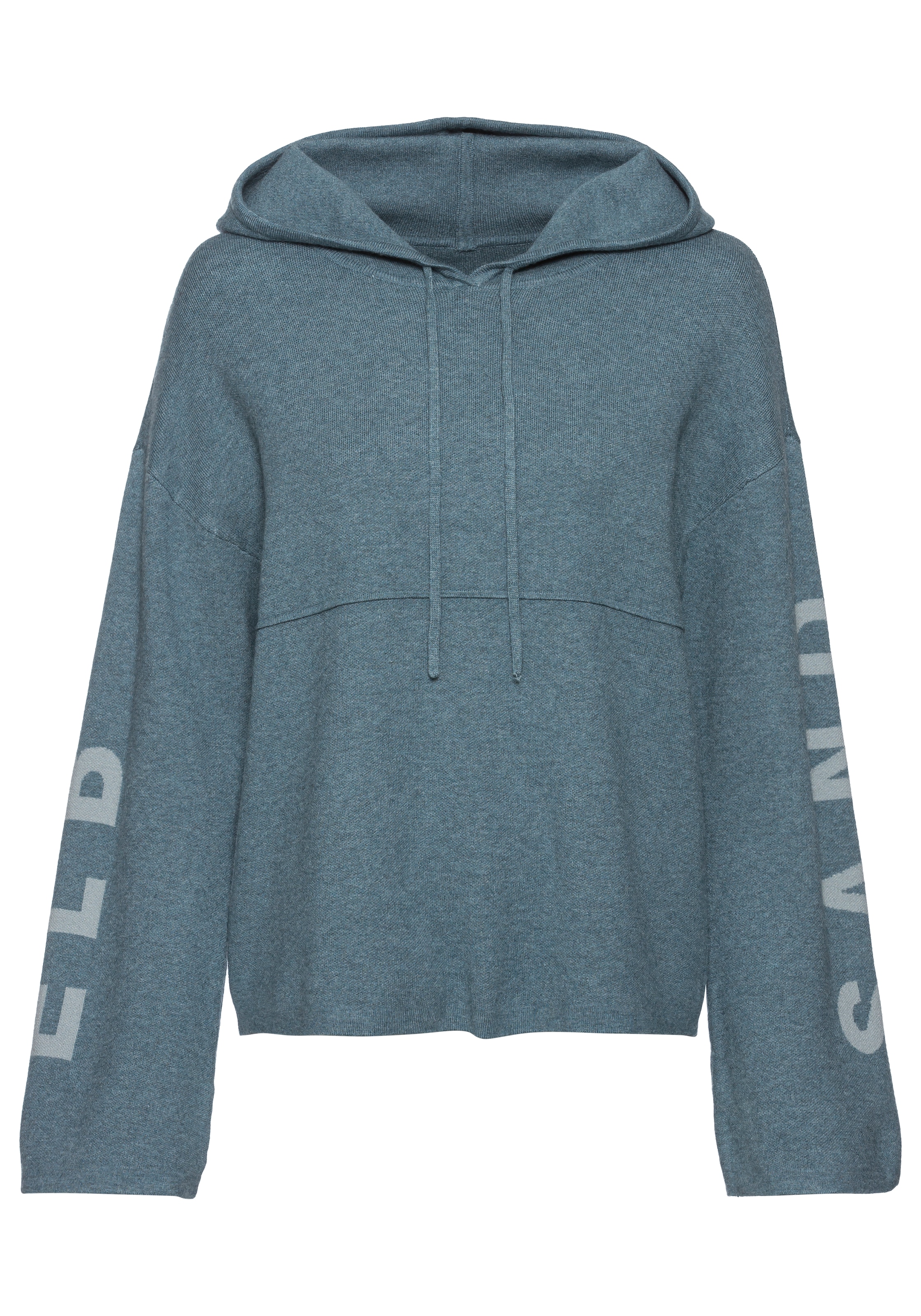 Elbsand Hoodie, Strickpullover mit eingestricktem Logo, Loungewear