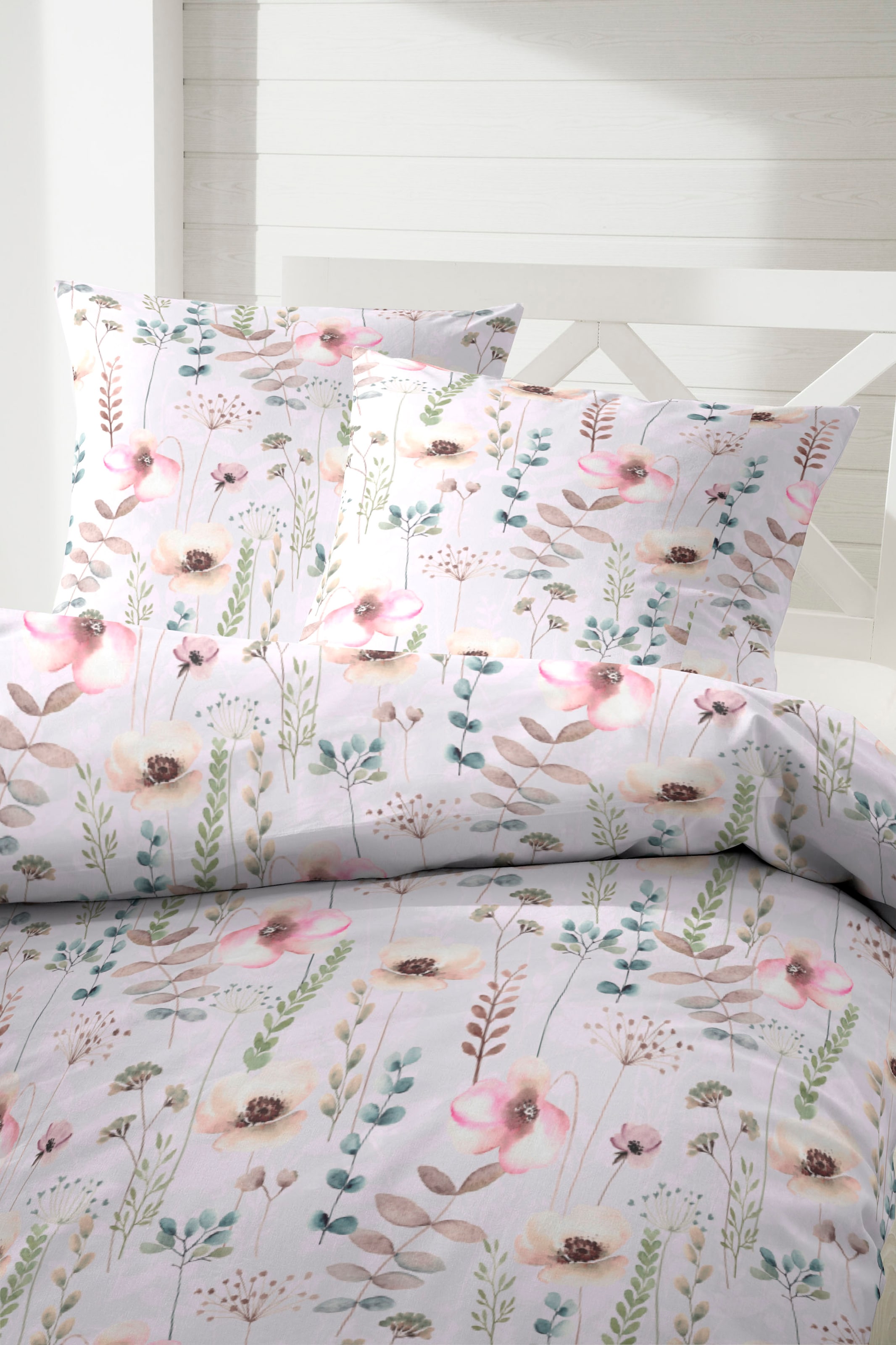 Primera Bettwäsche »Bio-Renforce Bettwäsche Fleur«, mit hübschen Blumenranken