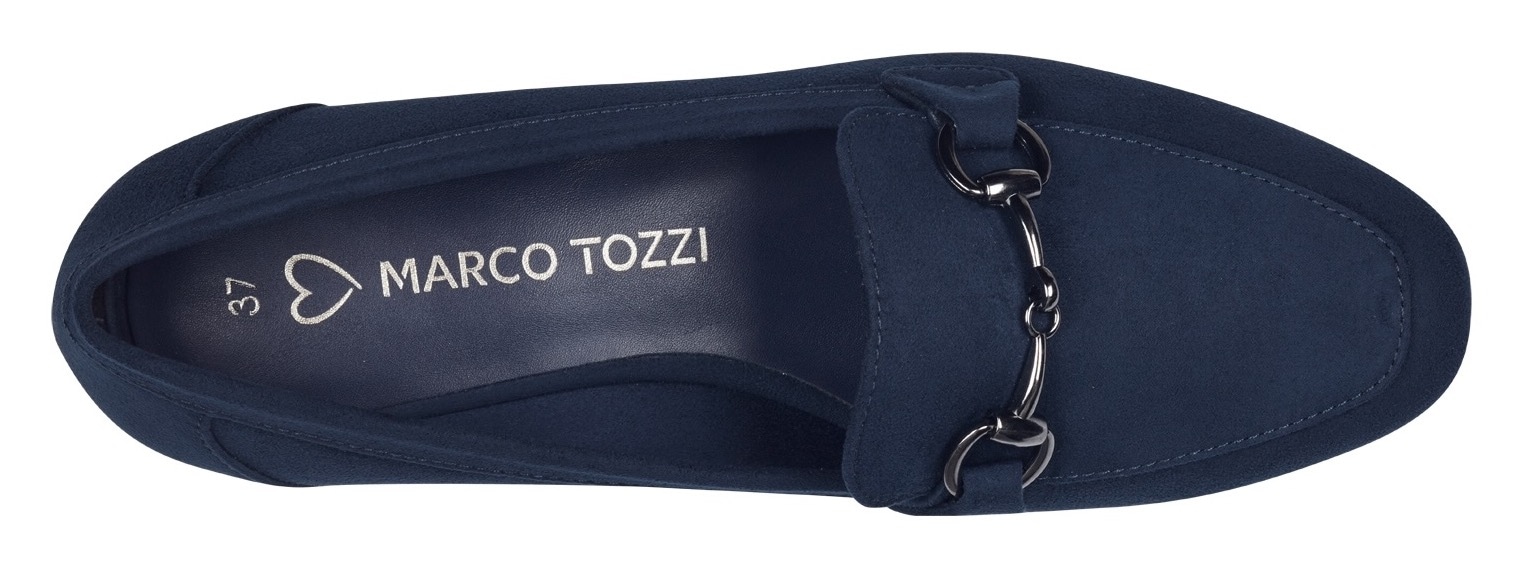 MARCO TOZZI Slipper, Blockabsatz, Loafer, Businessschuh mit Schmuckspange