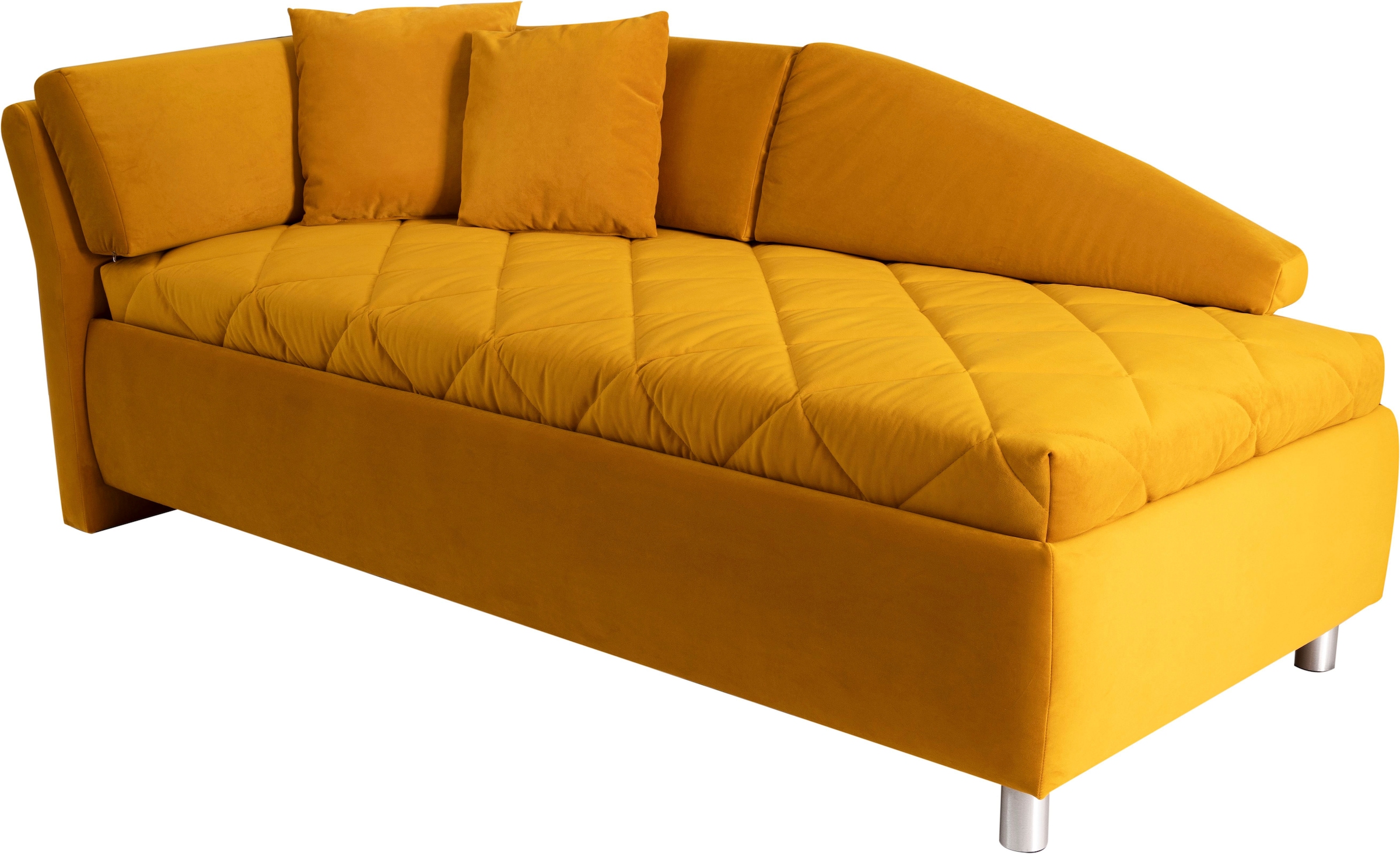 alina Schlafsofa »Lindsay«, Bettkasten, Zierkissen-Set aus: 2 Stk. 40x40cm, 1 Stk. 30x30cm