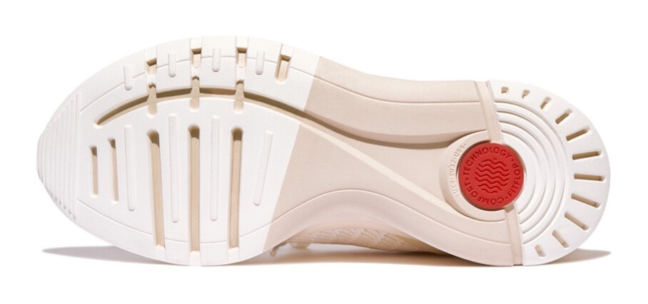 Fitflop Slip-On Sneaker »VITAMIN FFX KNIT SPORTS SNEAKERS«, mit aufgesetzter Schnürung, Freizeitschuh, Halbschuh, Schlupfschuh