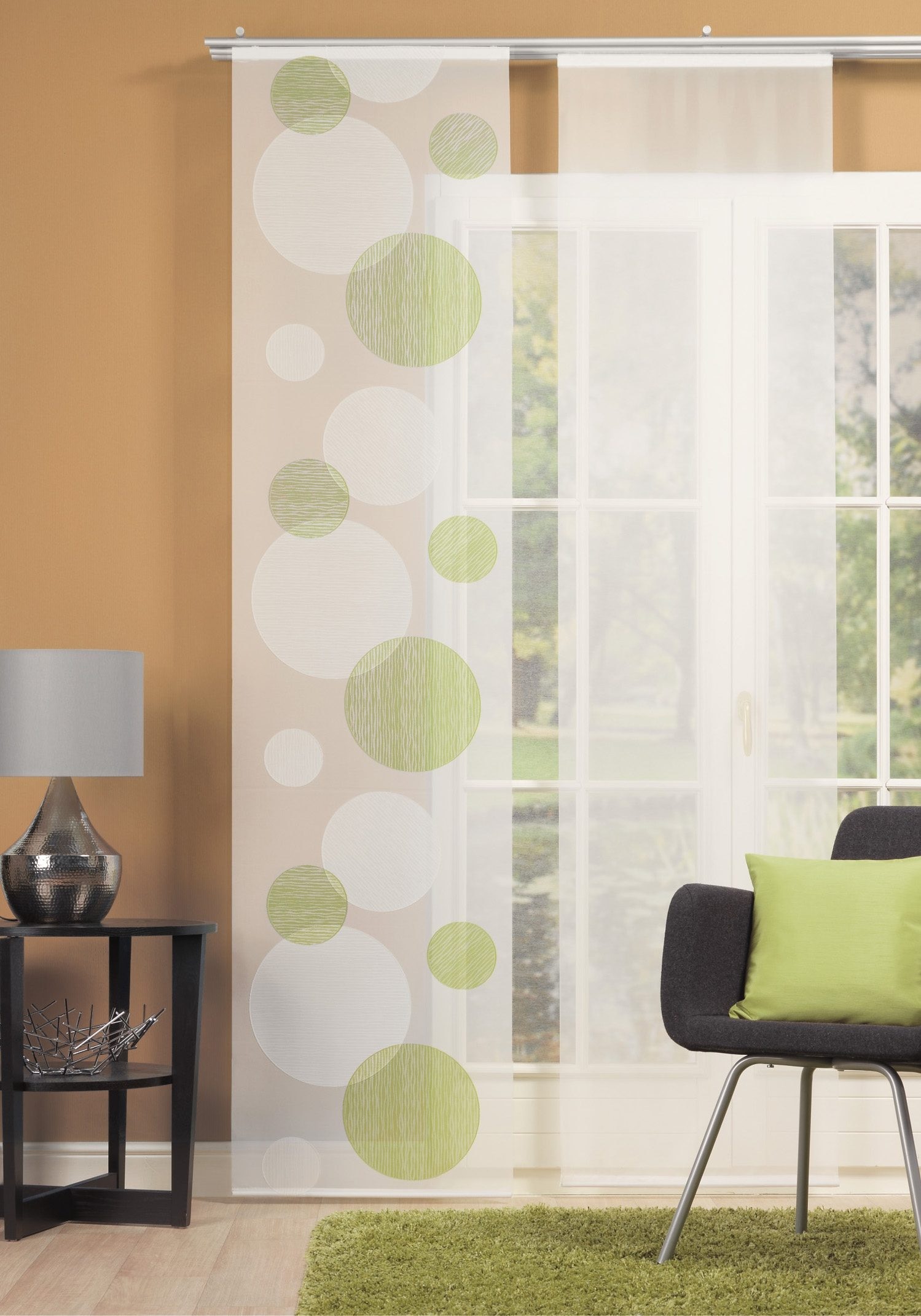 HOME WOHNIDEEN Schiebegardine »Tira« Klettschiene 1 Stk. tlg. HxB: 245x60