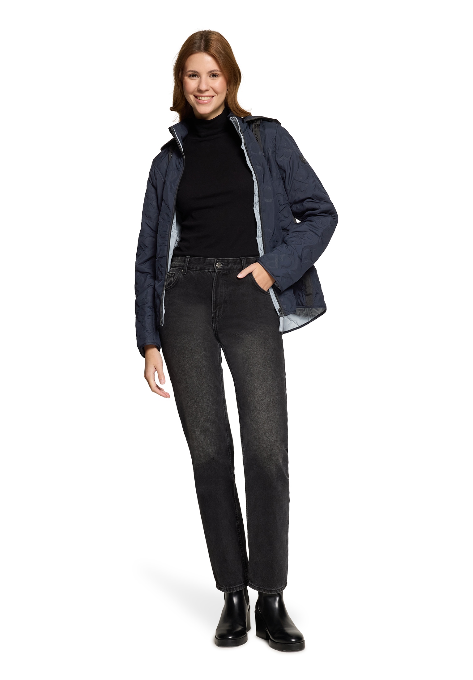 Gil Bret Outdoorjacke mit Kapuze mit Strukturmuster