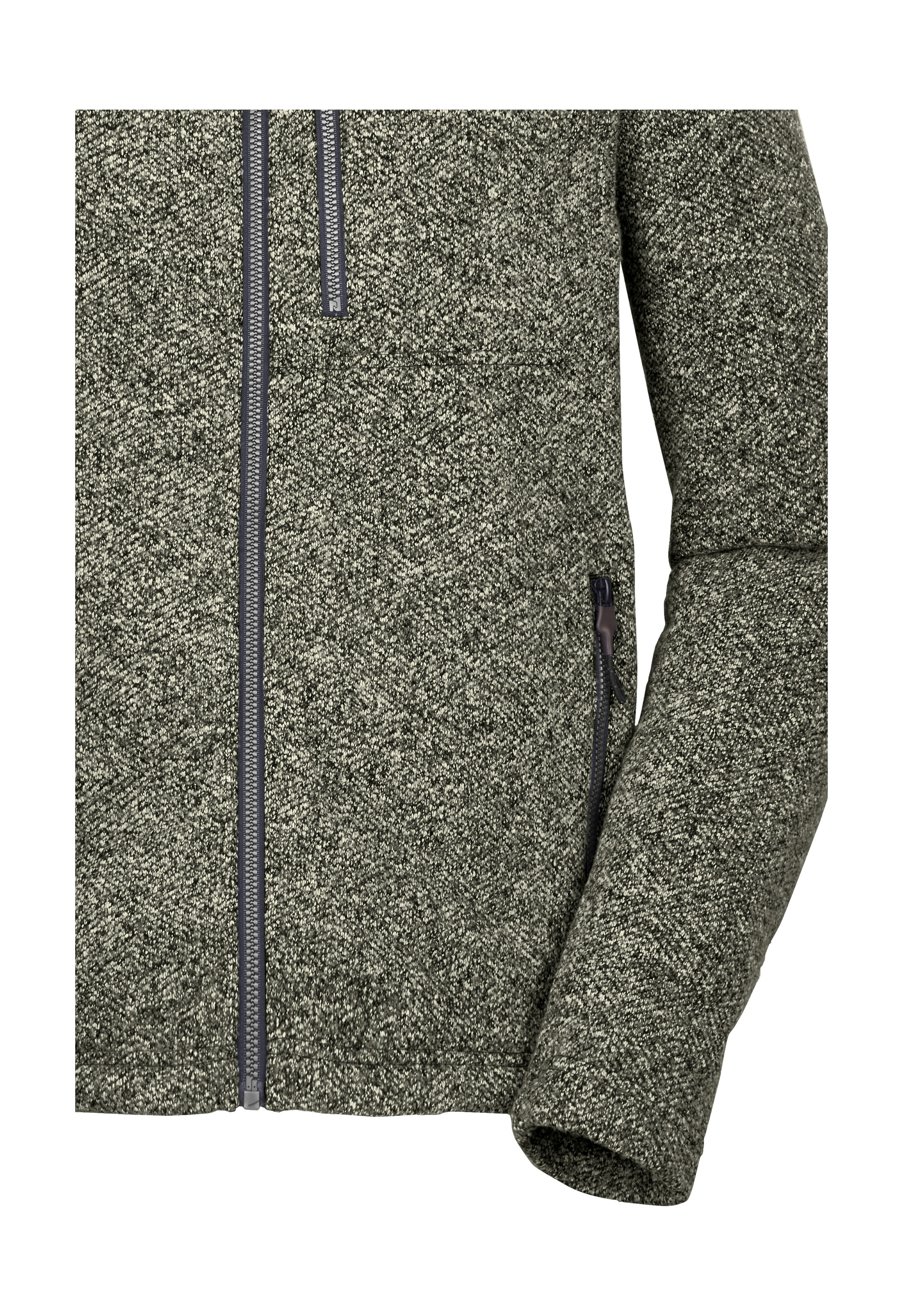 G.I.G.A. DX by killtec Fleecejacke »GW 55 MN KNTFLC JCKT«, Zeitlose Strickfleecejacke, recyceltes Material, Taschen mit Zipper