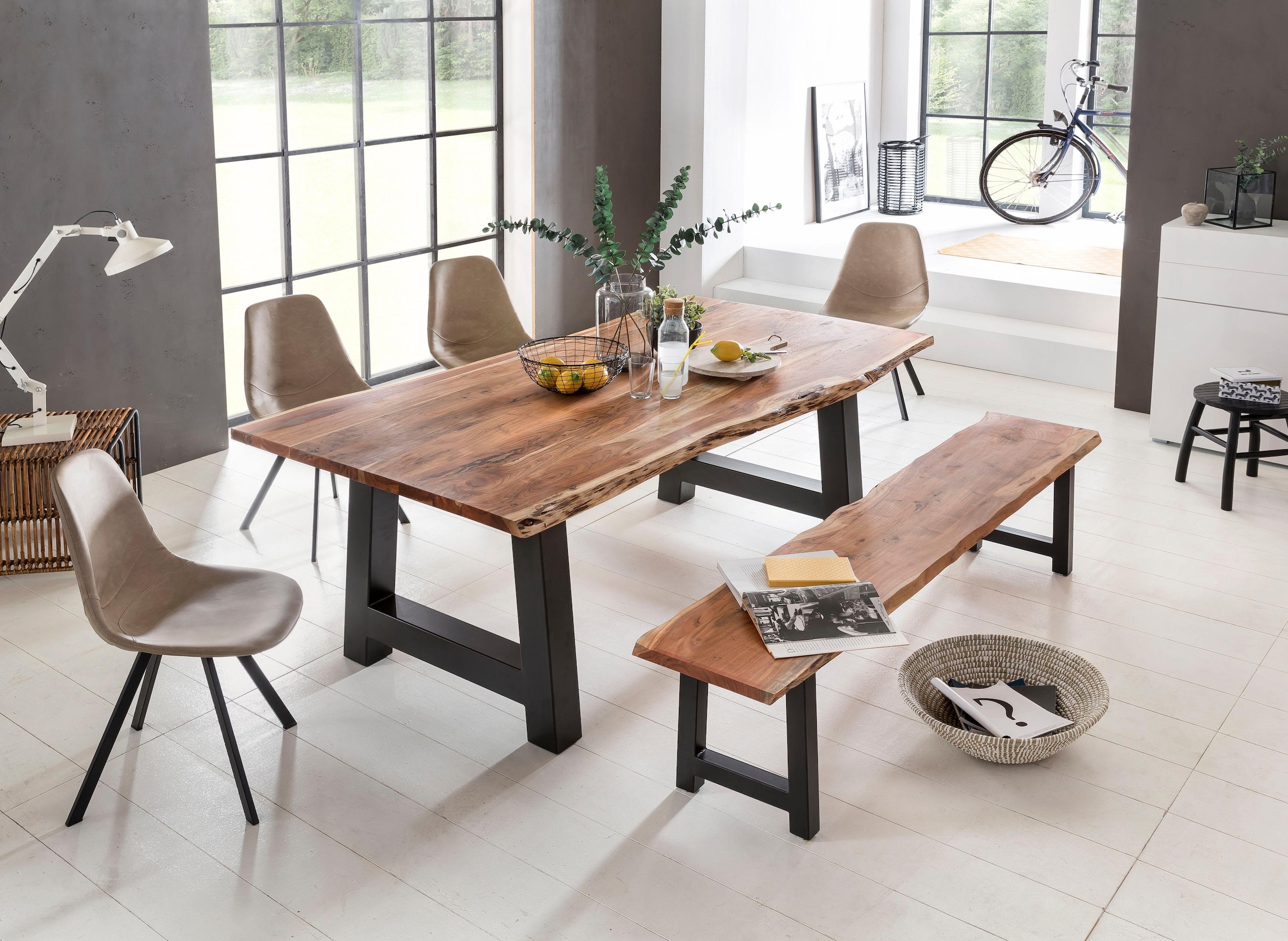 Home affaire Esstisch "Manhattan" mit Metallgestell in A-Form
