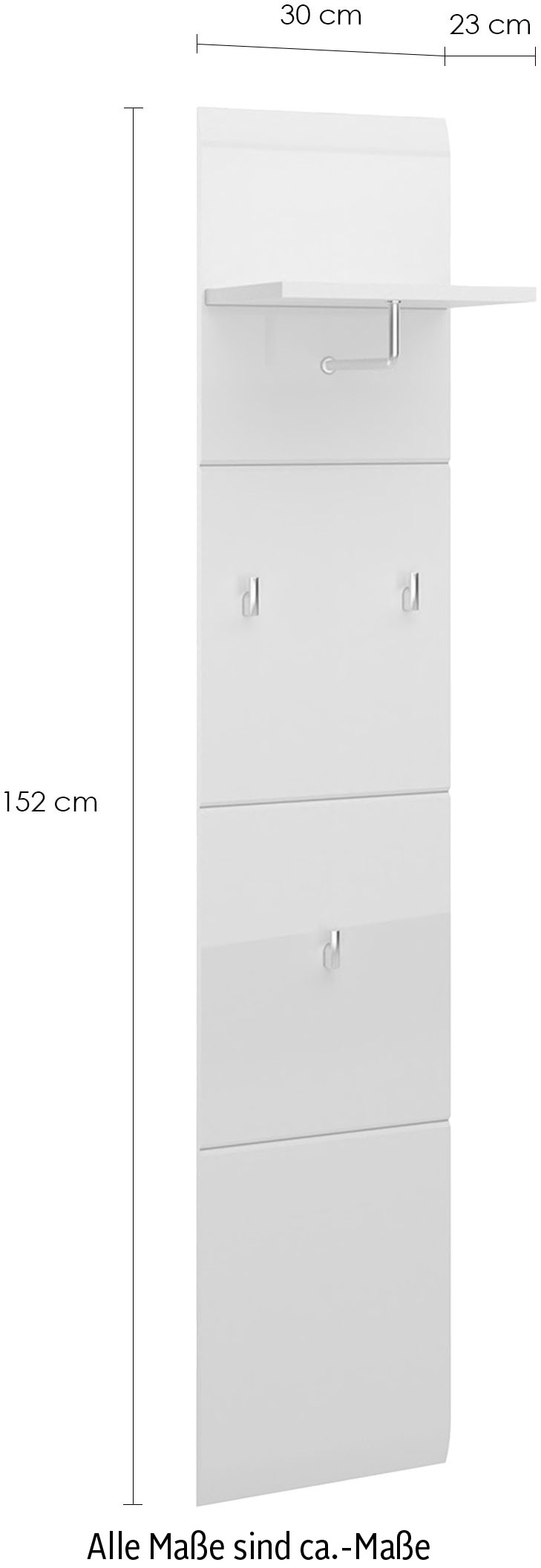 LIVING CHARM Garderobenpaneel »Merano«, Breite ca. 30 cm