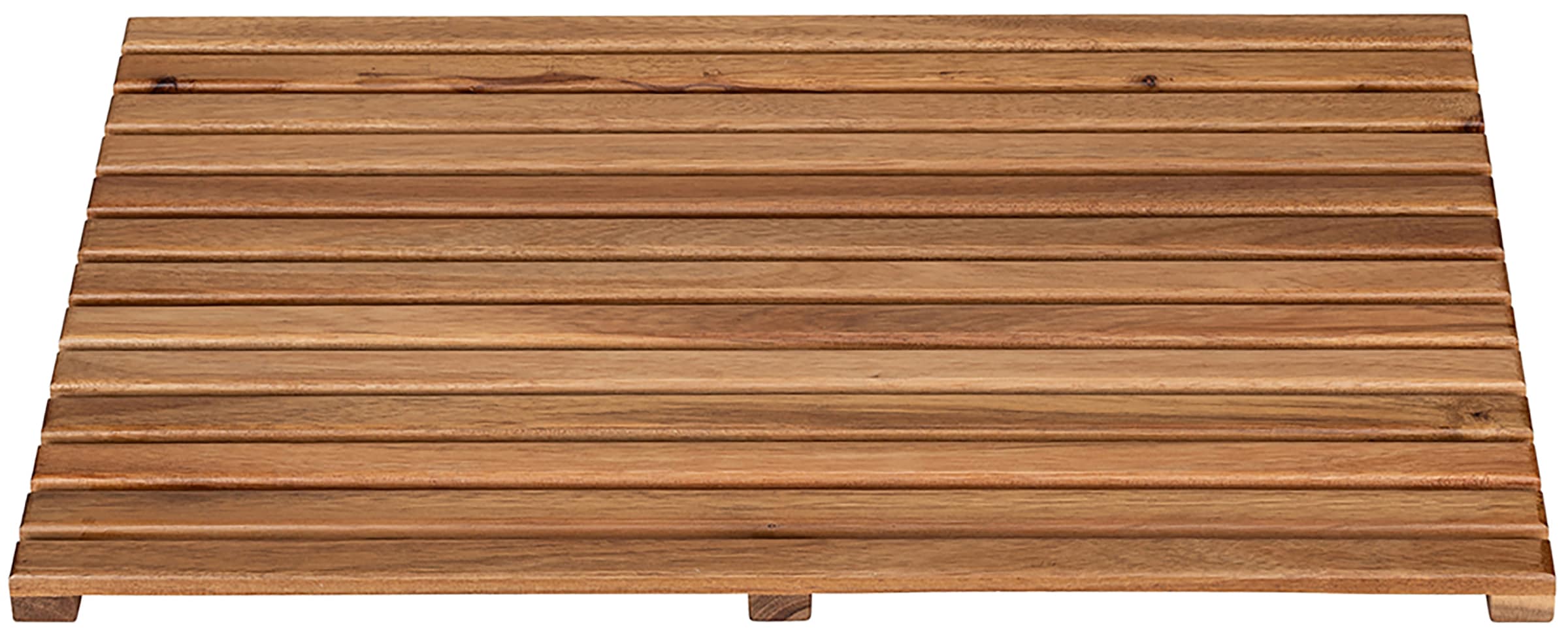 WENKO Duschmatte »Modell Indoor & Outdoor«, Duschrost aus Akazienholz, stabil, rutschhemmende Unterseite